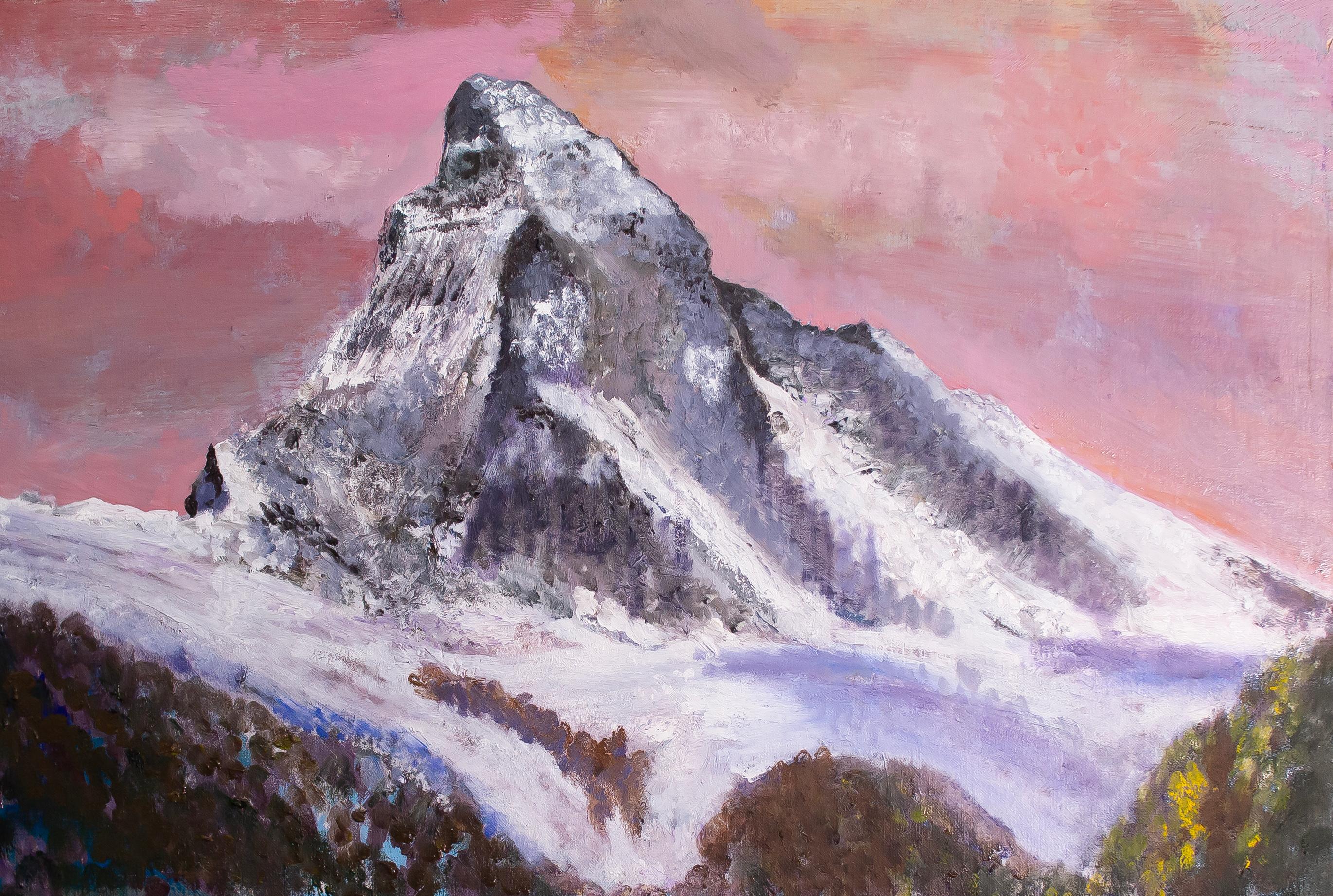 Landscape Painting di Anthony White - Dopo Bierstatdt - Pittura, Olio su lino