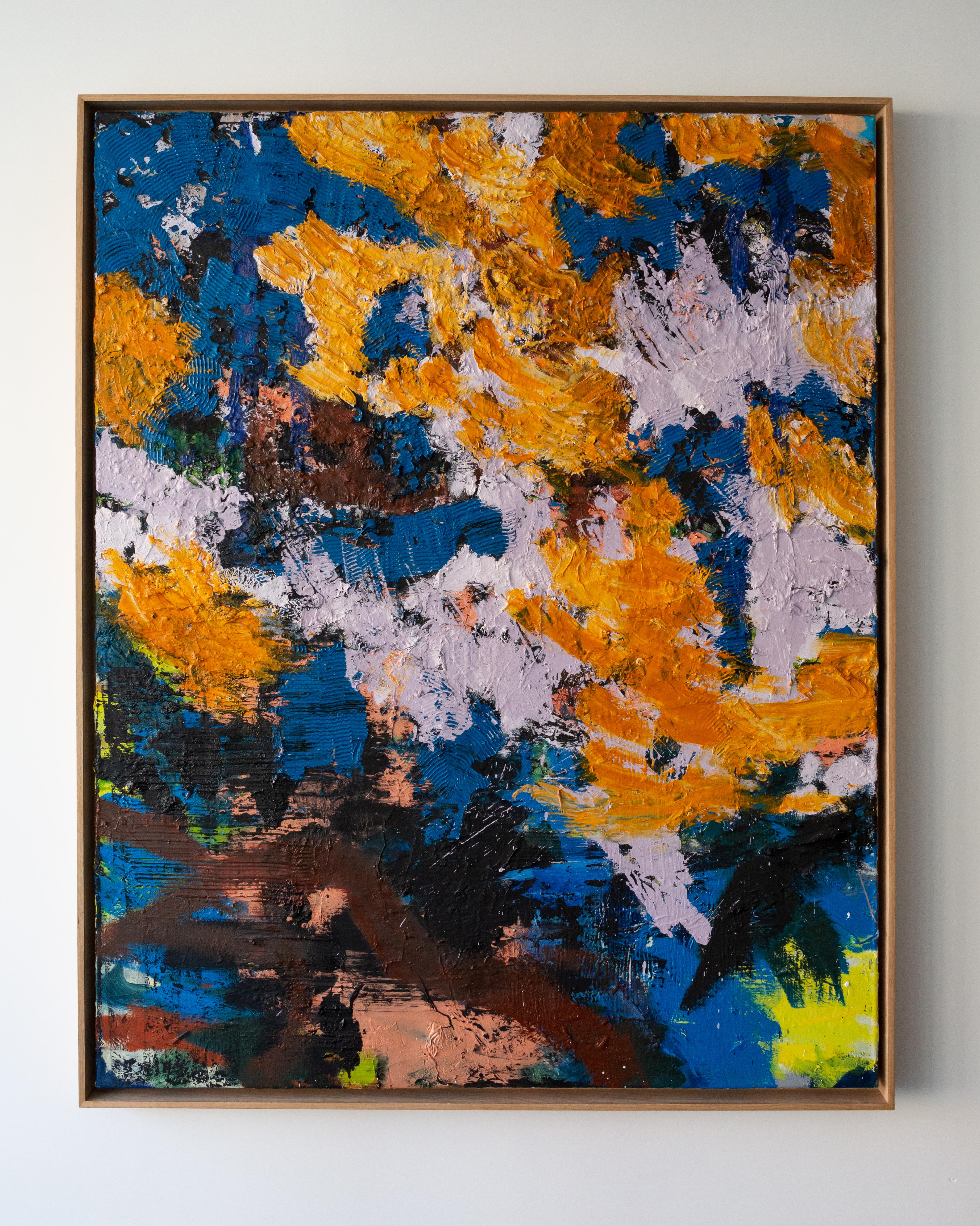 Americus Long Rare Abstract Painting African American Outside Artist