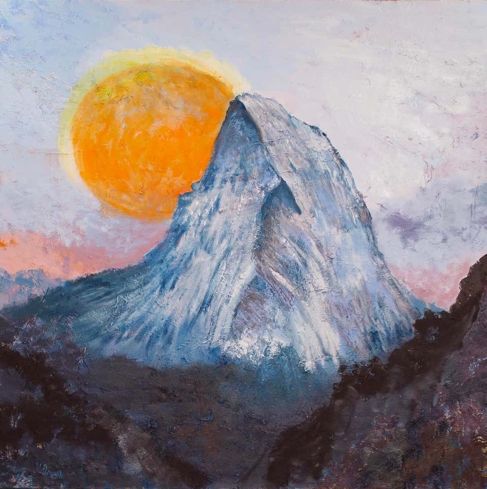 Zermatt II, Oil on Linen Painting, 180 x 180 cm, Contemporary, 2025