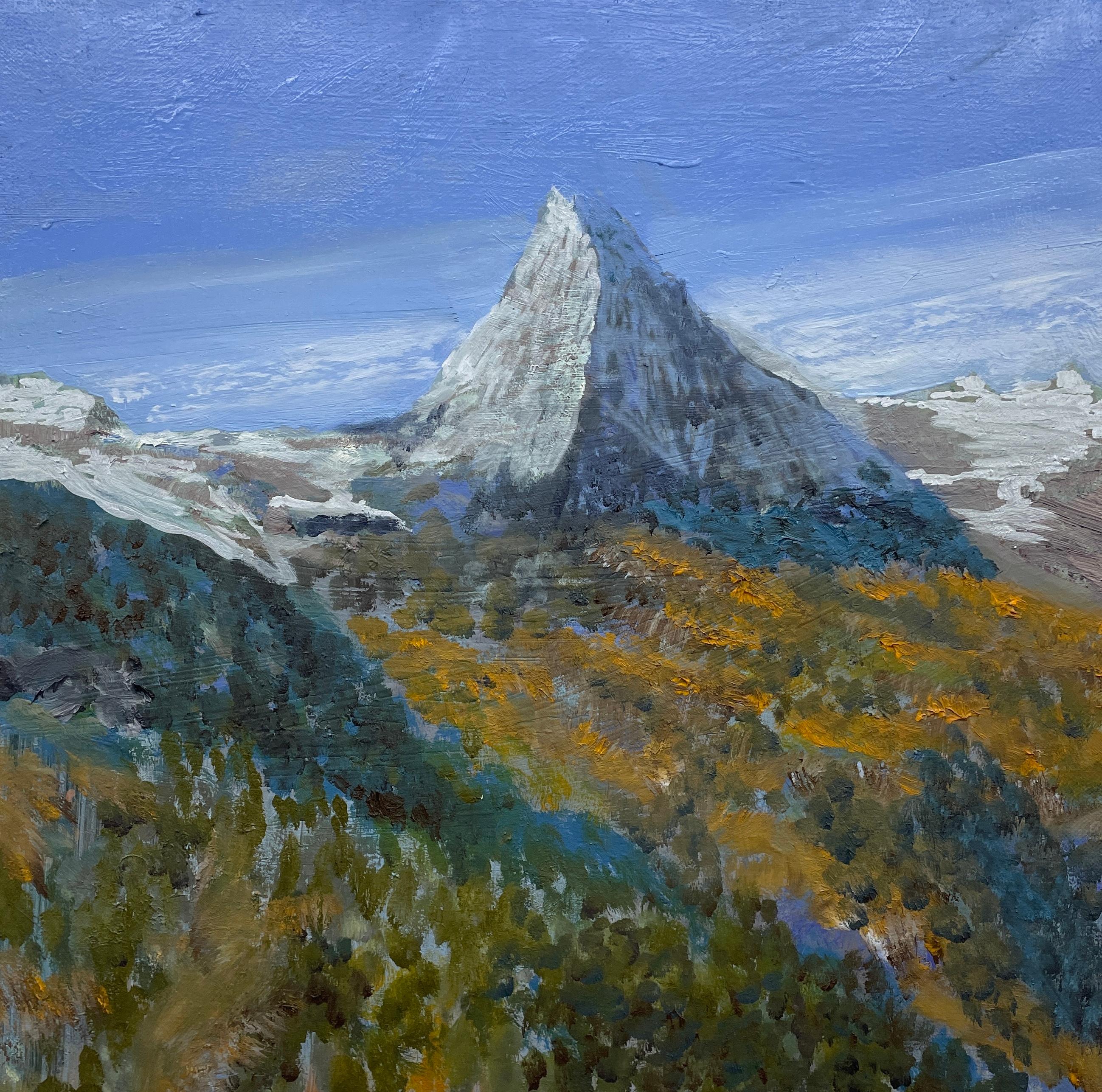 Zermatt Painting, Contemporary Oil on Linen, Circa 2025, 45.5 cm