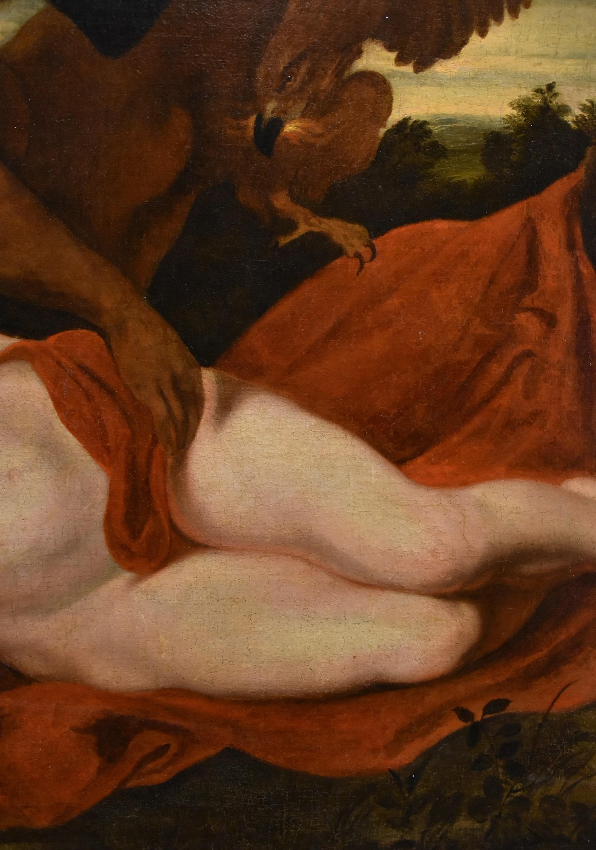 Júpiter Antíope Pintura mitológica Van Dyck Siglo XVII / XVIII Óleo sobre lienzo Arte en venta 10