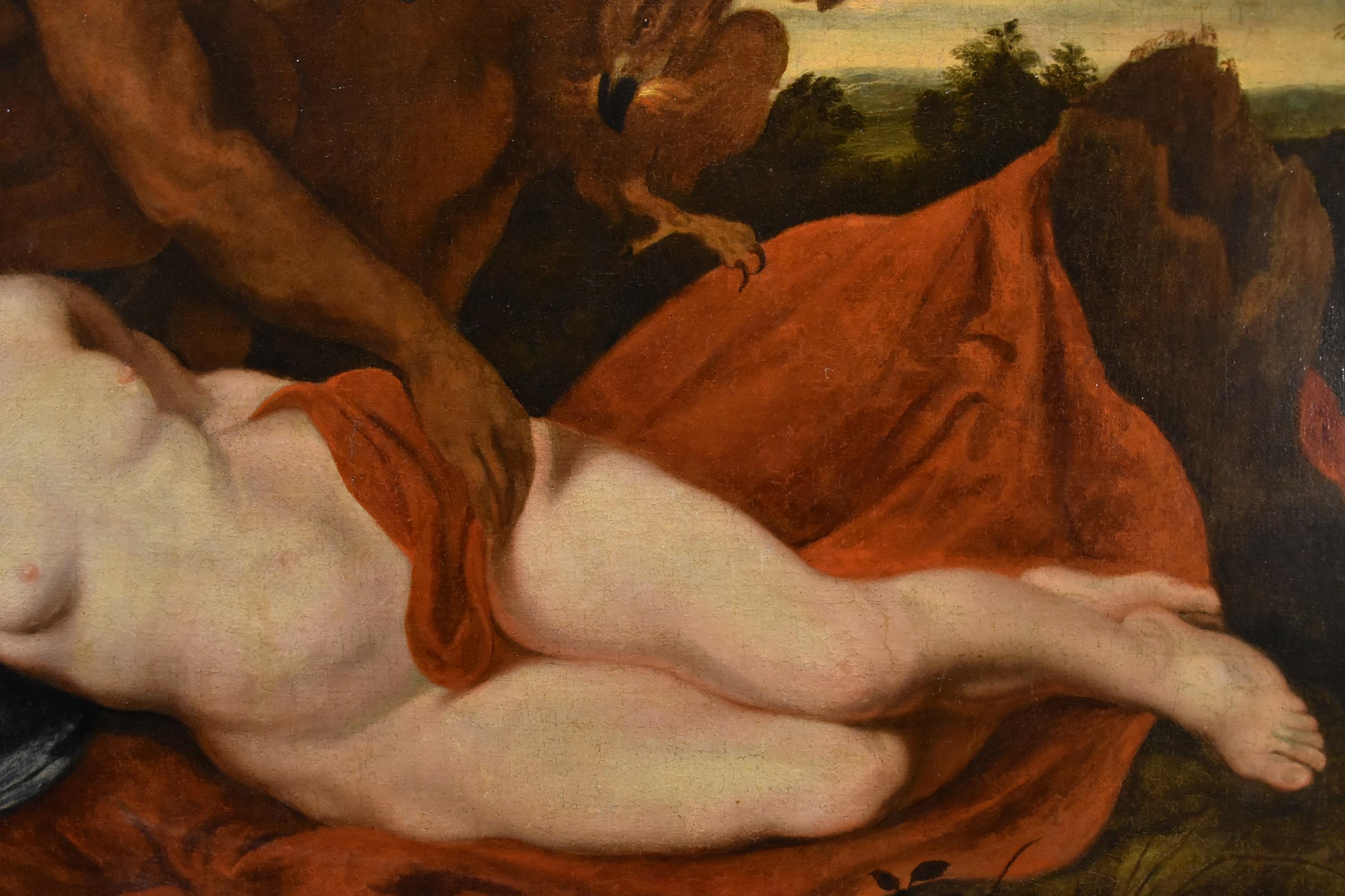Júpiter Antíope Pintura mitológica Van Dyck Siglo XVII / XVIII Óleo sobre lienzo Arte en venta 11