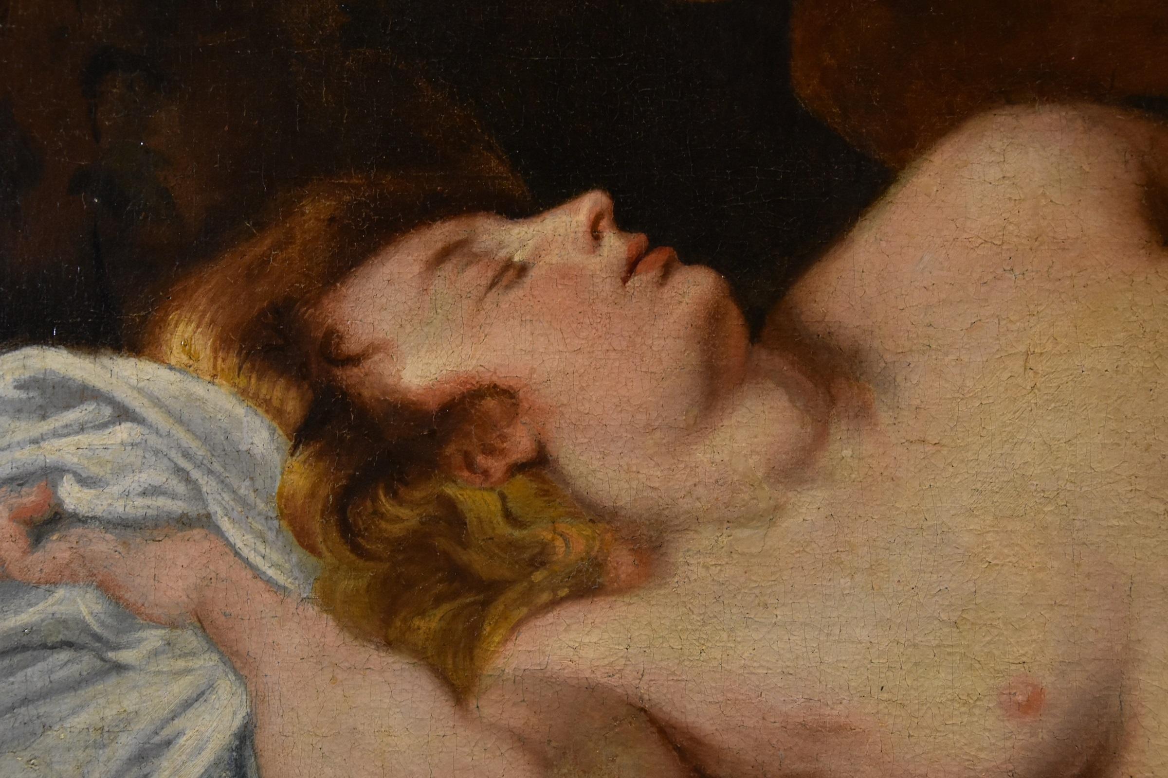 Júpiter Antíope Pintura mitológica Van Dyck Siglo XVII / XVIII Óleo sobre lienzo Arte en venta 13