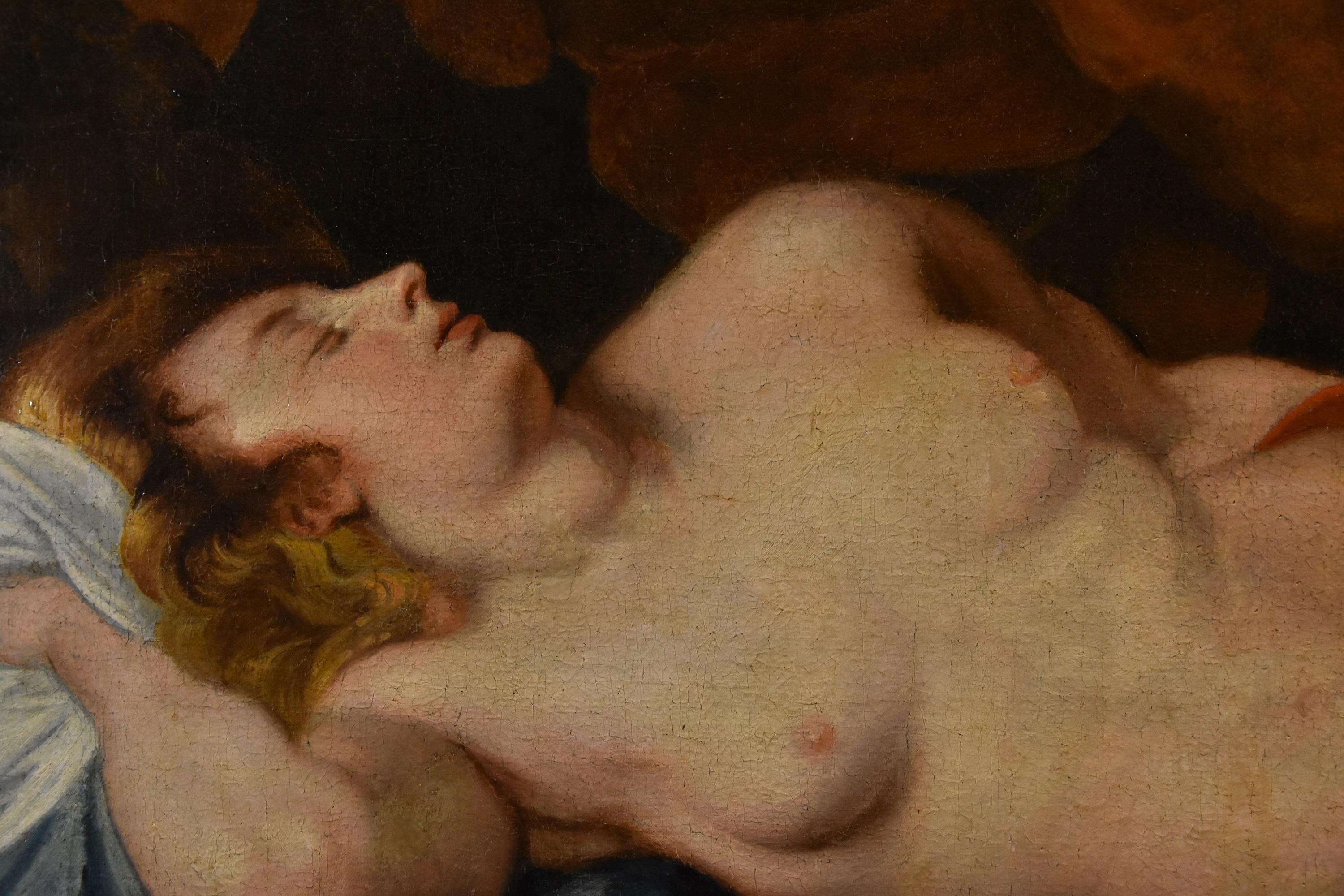 Júpiter Antíope Pintura mitológica Van Dyck Siglo XVII / XVIII Óleo sobre lienzo Arte en venta 14
