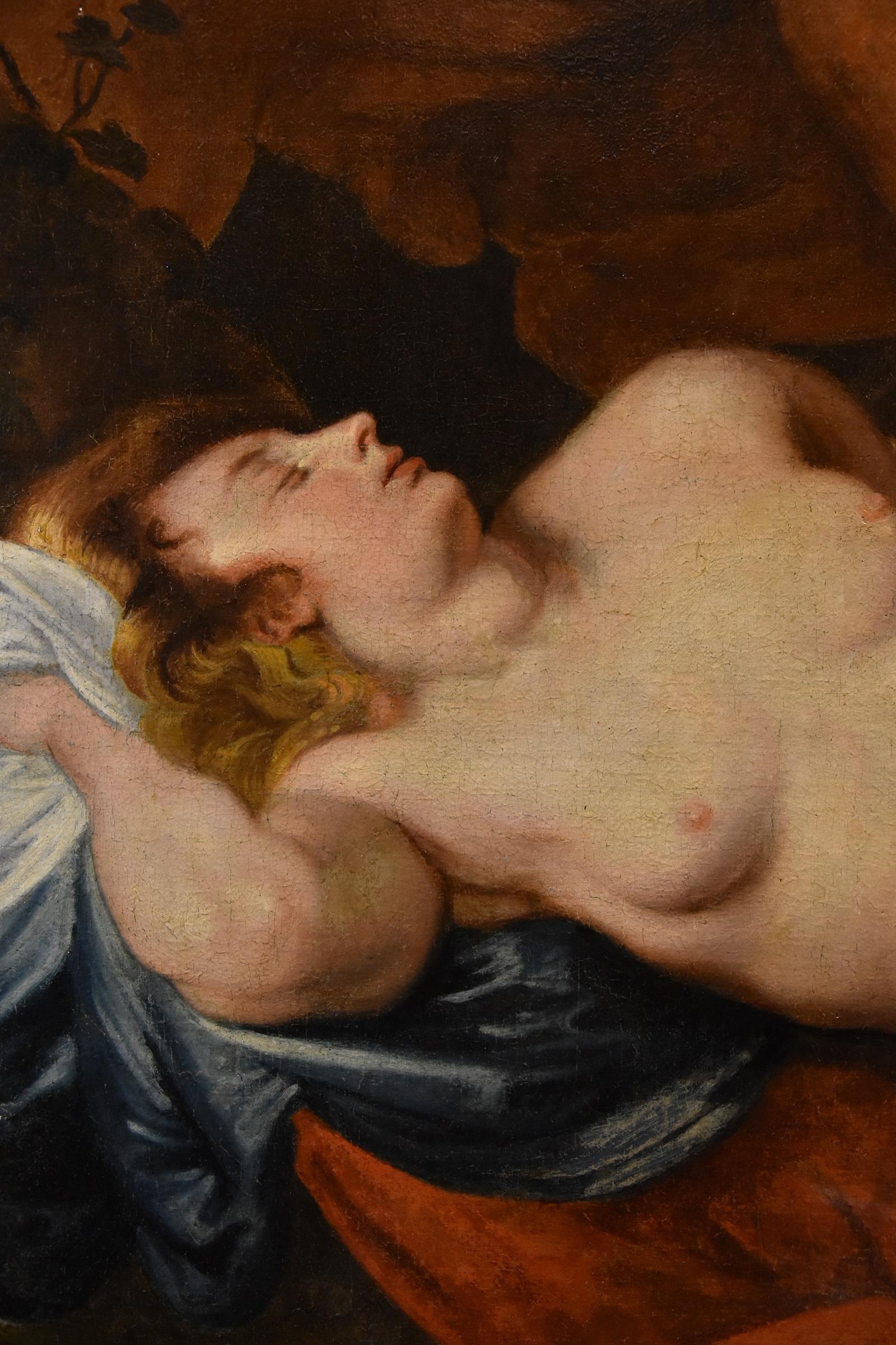 Júpiter Antíope Pintura mitológica Van Dyck Siglo XVII / XVIII Óleo sobre lienzo Arte en venta 15