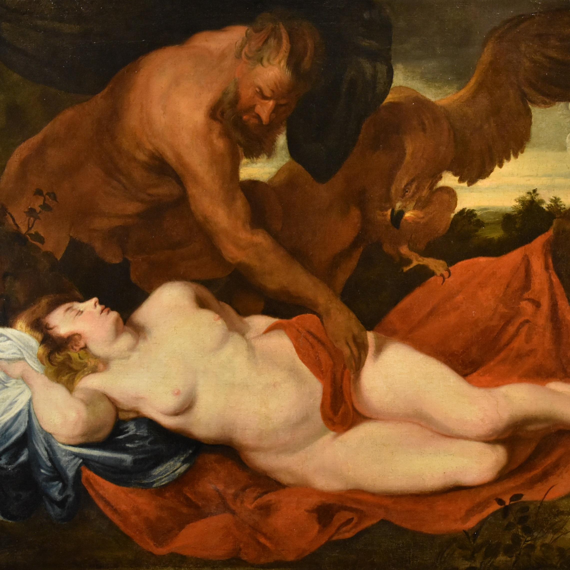 Júpiter Antíope Pintura mitológica Van Dyck Siglo XVII / XVIII Óleo sobre lienzo Arte - Painting Antiguos maestros de  Anthoon Van Dyck (antwerp 1599 - London 1641) 