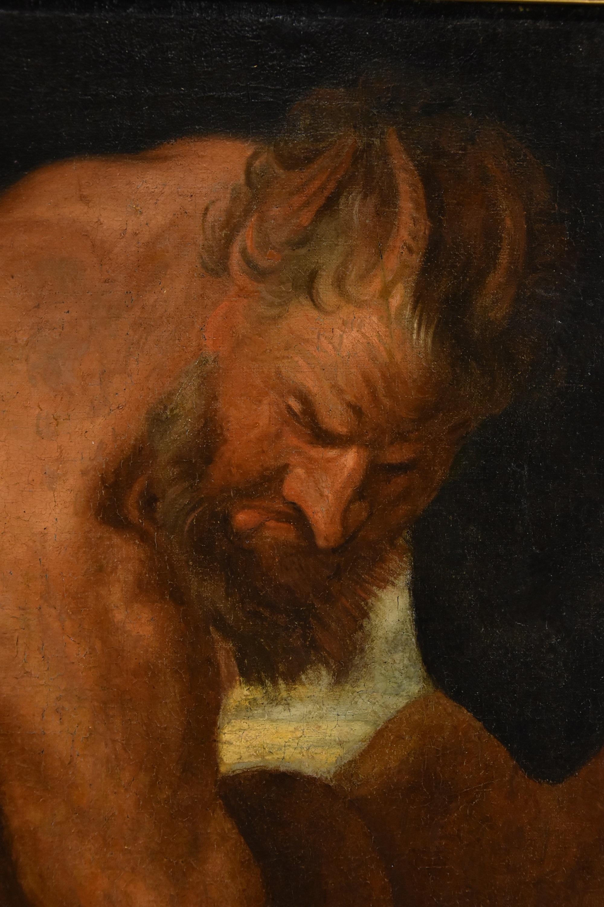 Júpiter Antíope Pintura mitológica Van Dyck Siglo XVII / XVIII Óleo sobre lienzo Arte en venta 5
