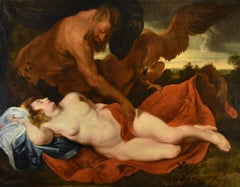 Giove Antiope Van Dyck Dipinto mitologico 17/18° secolo Olio su tela Arte