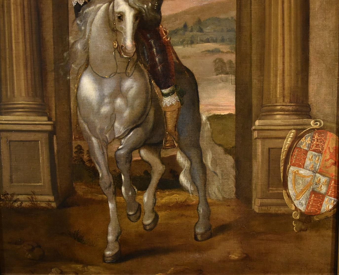 Porträt Charles I. König Van Dyck, Gemälde 17/18. Jahrhundert, Öl auf Leinwand, Alter Meister  im Angebot 8