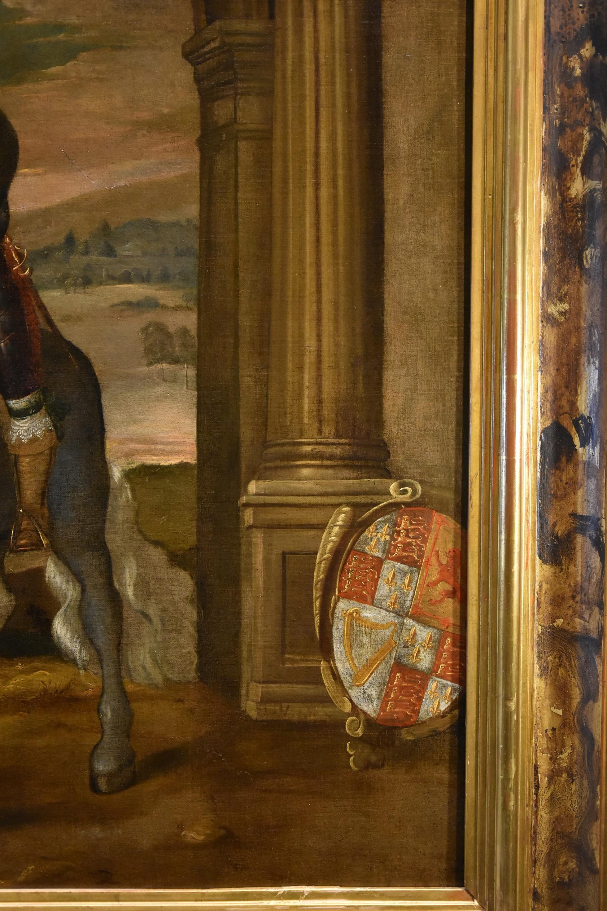 Porträt Charles I. König Van Dyck, Gemälde 17/18. Jahrhundert, Öl auf Leinwand, Alter Meister  (Alte Meister), Painting, von  Anthoon Van Dyck (antwerp 1599 - London 1641) 