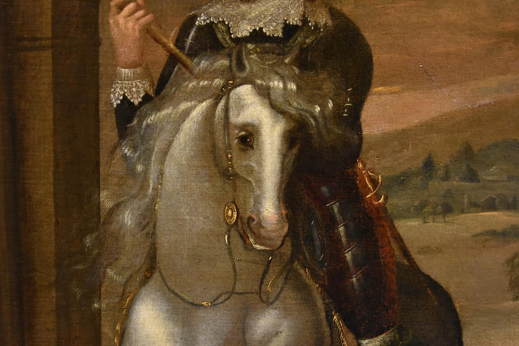 Porträt Charles I. König Van Dyck, Gemälde 17/18. Jahrhundert, Öl auf Leinwand, Alter Meister  im Angebot 5