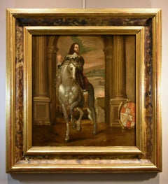 Porträt Charles I. König Van Dyck, Gemälde 17/18. Jahrhundert, Öl auf Leinwand, Alter Meister 