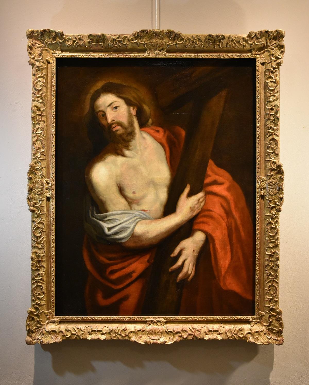 Taller de Anthoon van Dyck (Amberes 1599 - Londres 1641) 

Cristo llevando la Cruz - Siglo XVII 

Óleo sobre lienzo (120 x 94 cm - enmarcado 140 x 112 cm). 

Este notable lienzo, que representa a Cristo llevando la Cruz, posee los rasgos