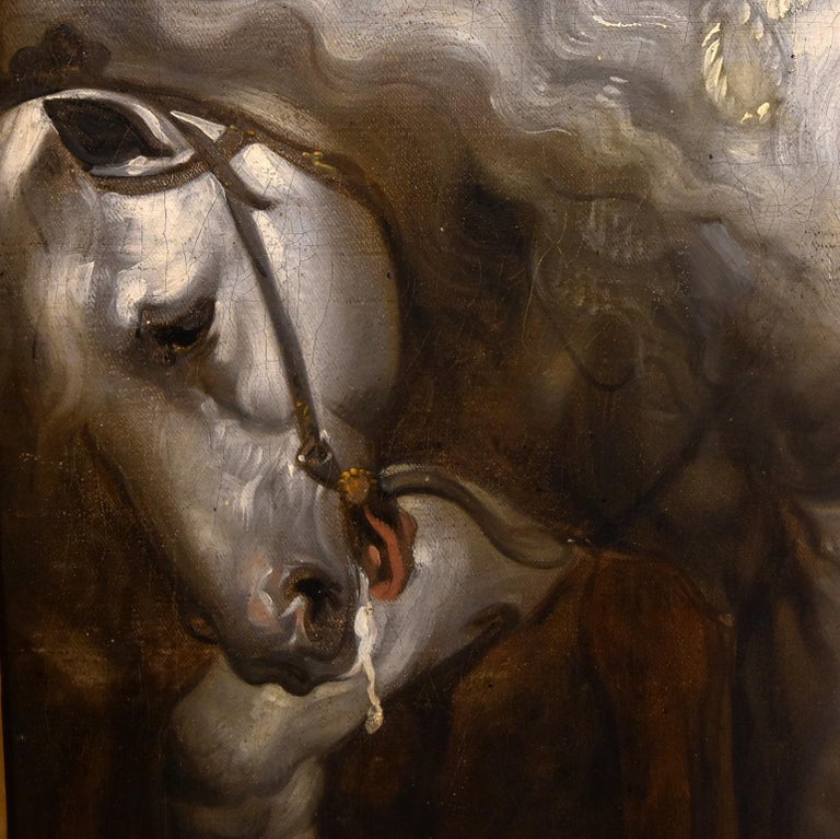 Saint Martin Van Dyck Horse Paint Oil on canvas Old master 17/18th Century Art For Sale 6