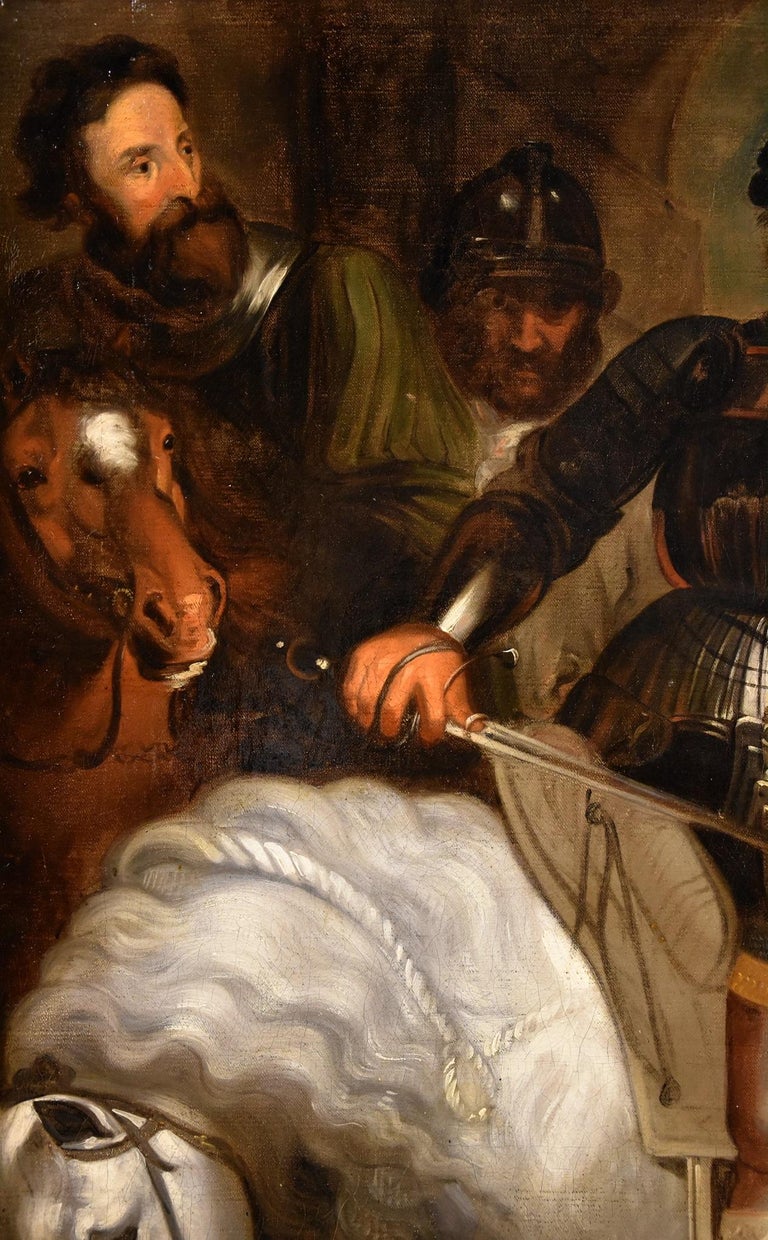 Saint Martin Van Dyck Horse Paint Oil on canvas Old master 17/18th Century Art For Sale 1