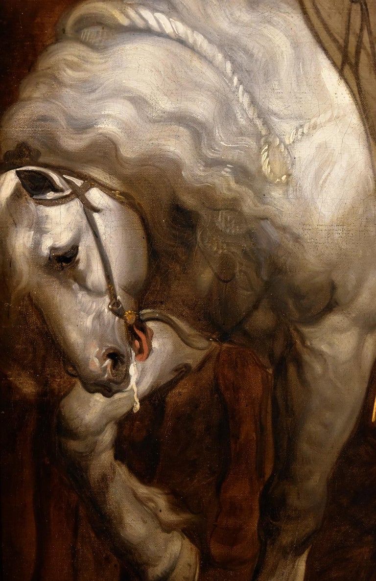 Saint Martin Van Dyck Horse Paint Oil on canvas Old master 17/18th Century Art For Sale 2