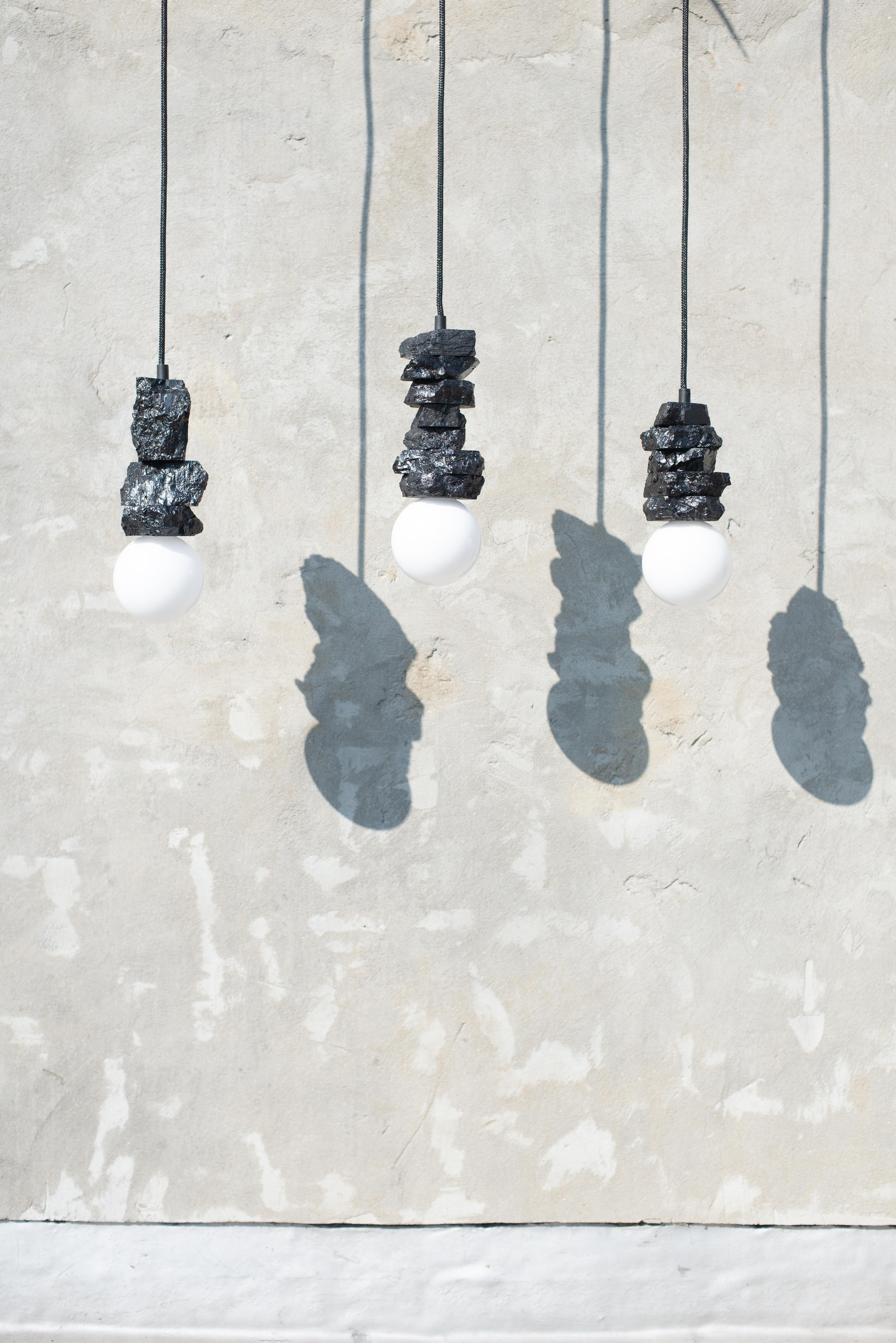 Modern Anthracite Coal Pendant Light Contemporary Light For Sale