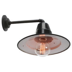 Anthracite Enamel Vintage Industrial Cast Iron Sconce Wall Light