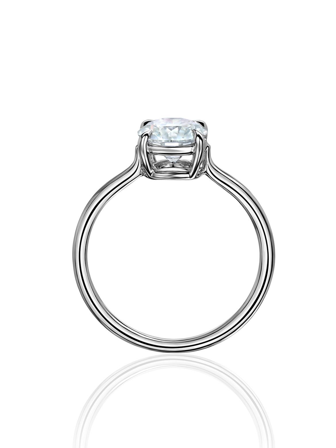 Bague de fiançailles inhabituelle faite sur mesure en or 18 carats avec diamant gris anthracite de 1,02 carat Unisexe en vente