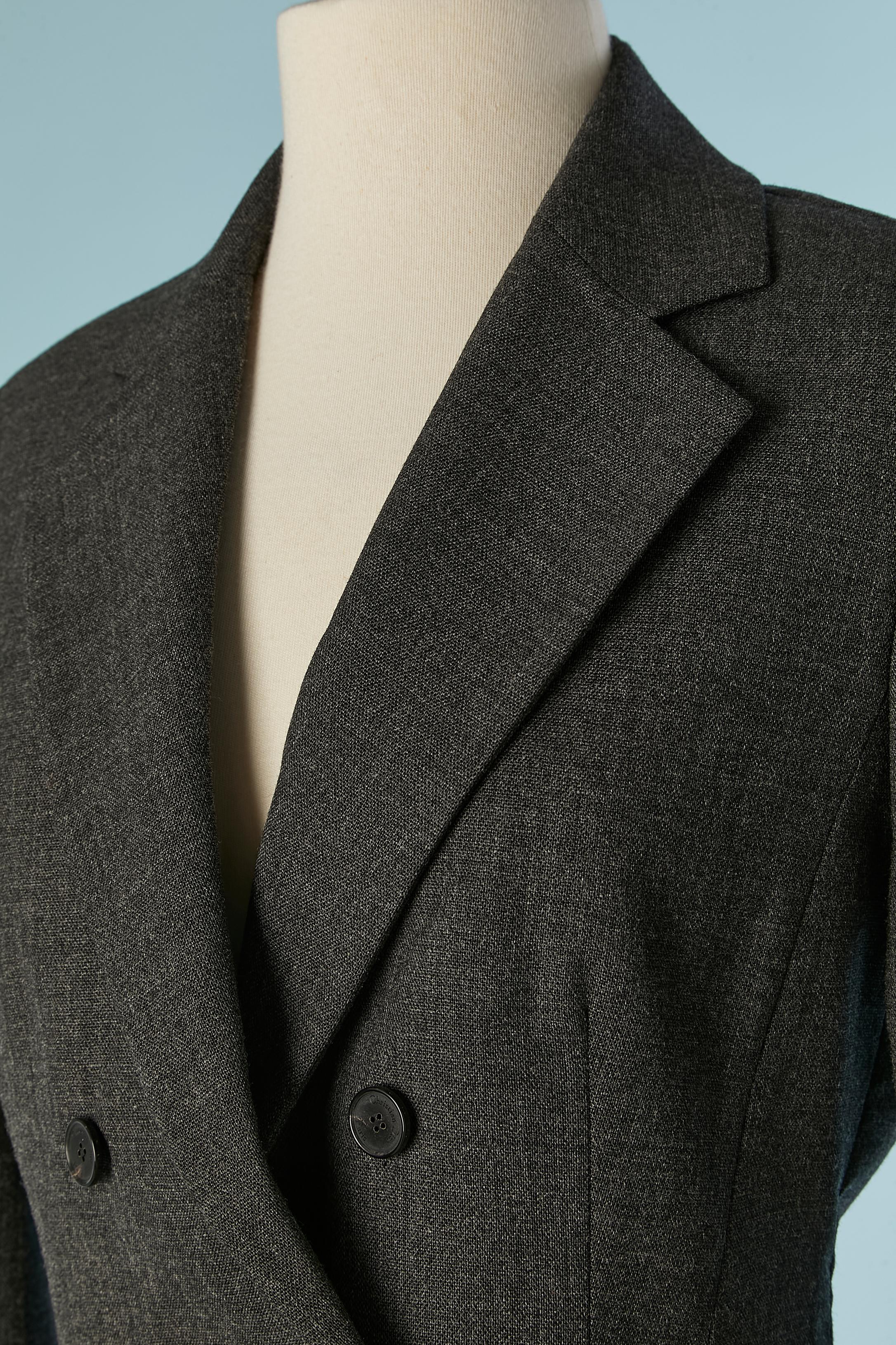 Anthrazitgraue Wolljacke Bar CHRISTIAN DIOR (Schwarz) im Angebot