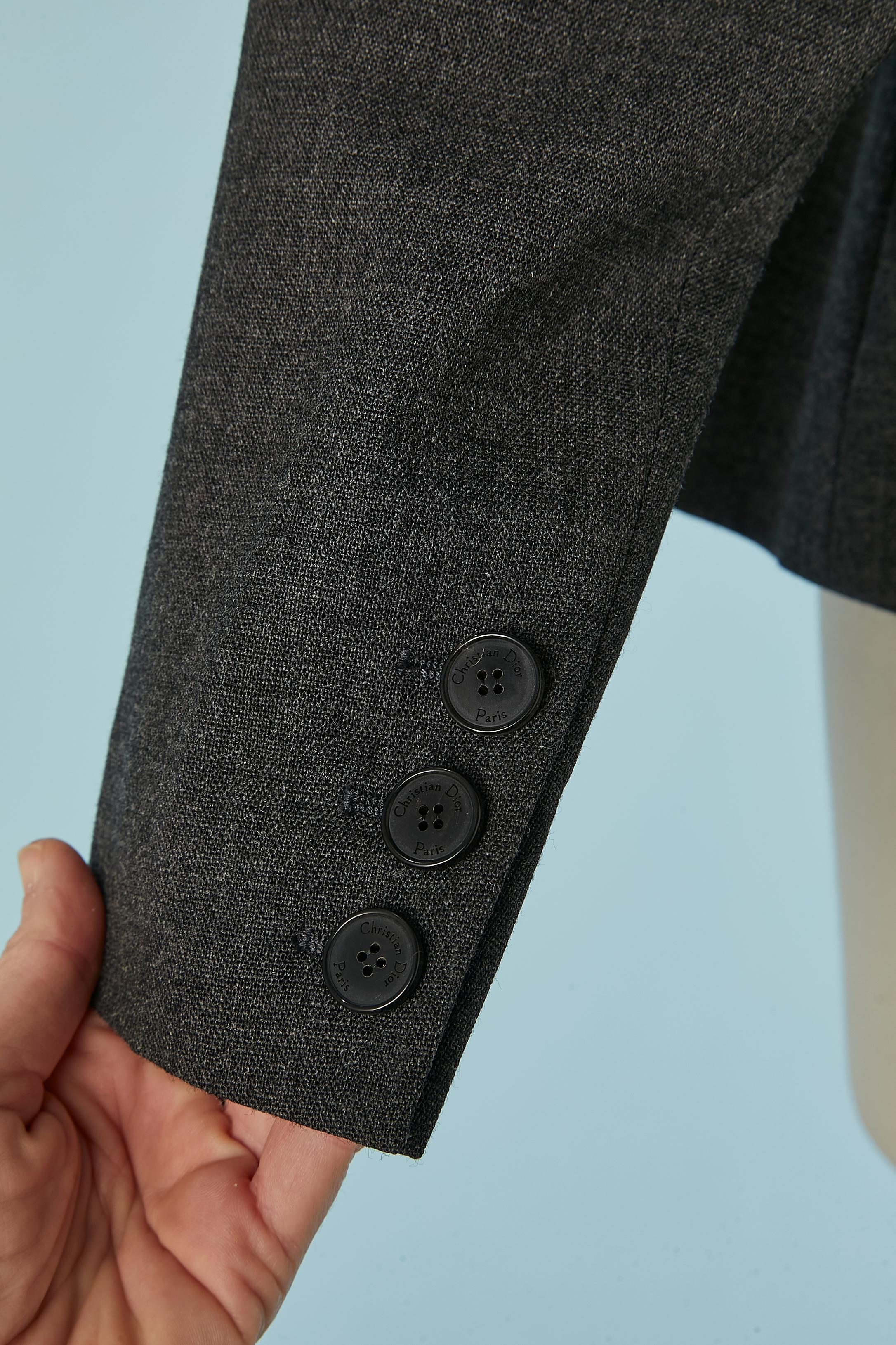 Anthrazitgraue Wolljacke Bar CHRISTIAN DIOR im Angebot 1