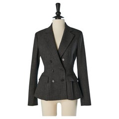 Anthracite grey wool Bar jacket CHRISTIAN DIOR