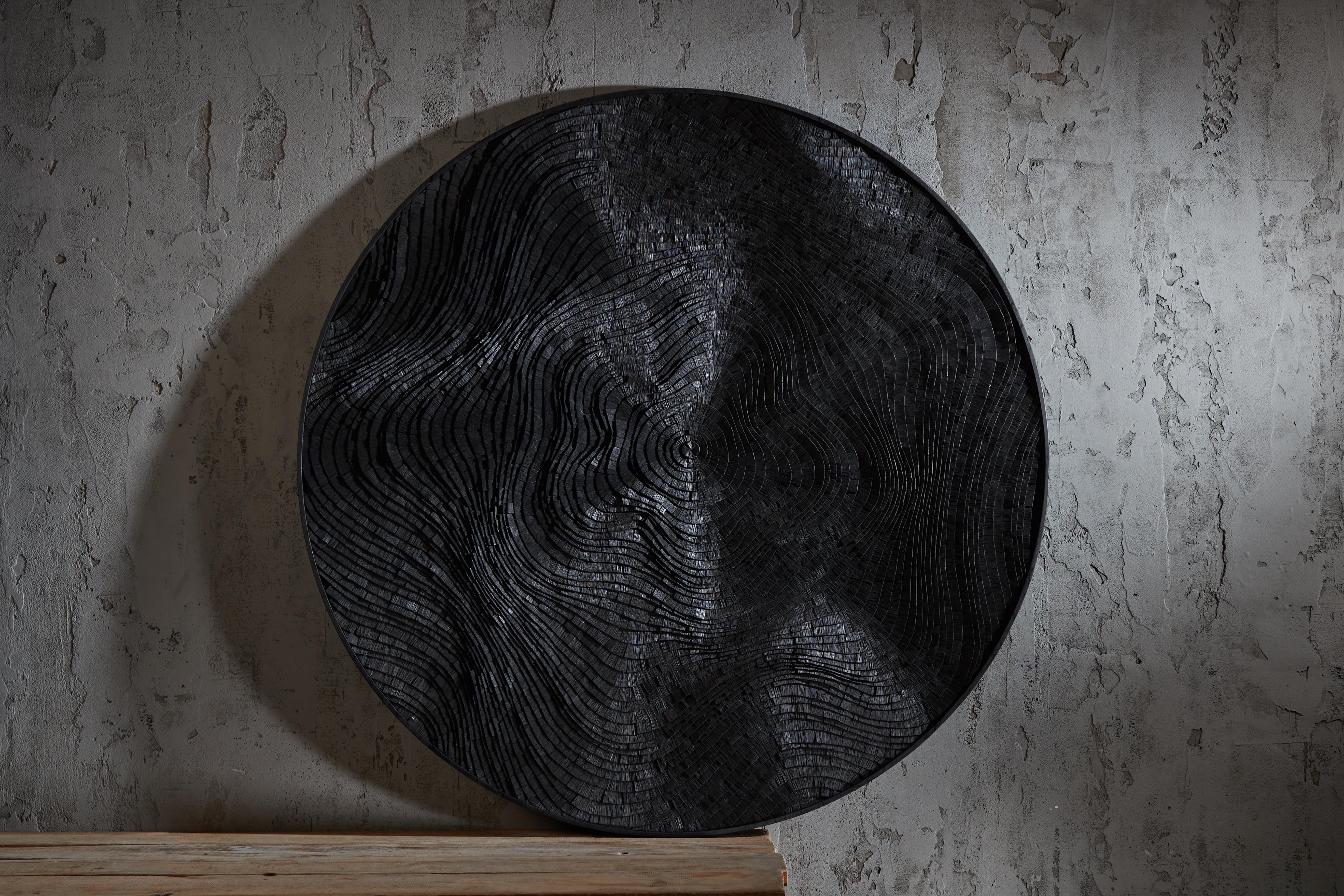 Anthracite Kolo Wall Decoration by TOR-Design
Dimensions: Ø 140 cm.
Materials: Oak and birch plywood.

Our family-owned company, Tor Design, was founded by Dmitrii Solodchenko in 1990. From the very beginning, we embarked on a captivating journey