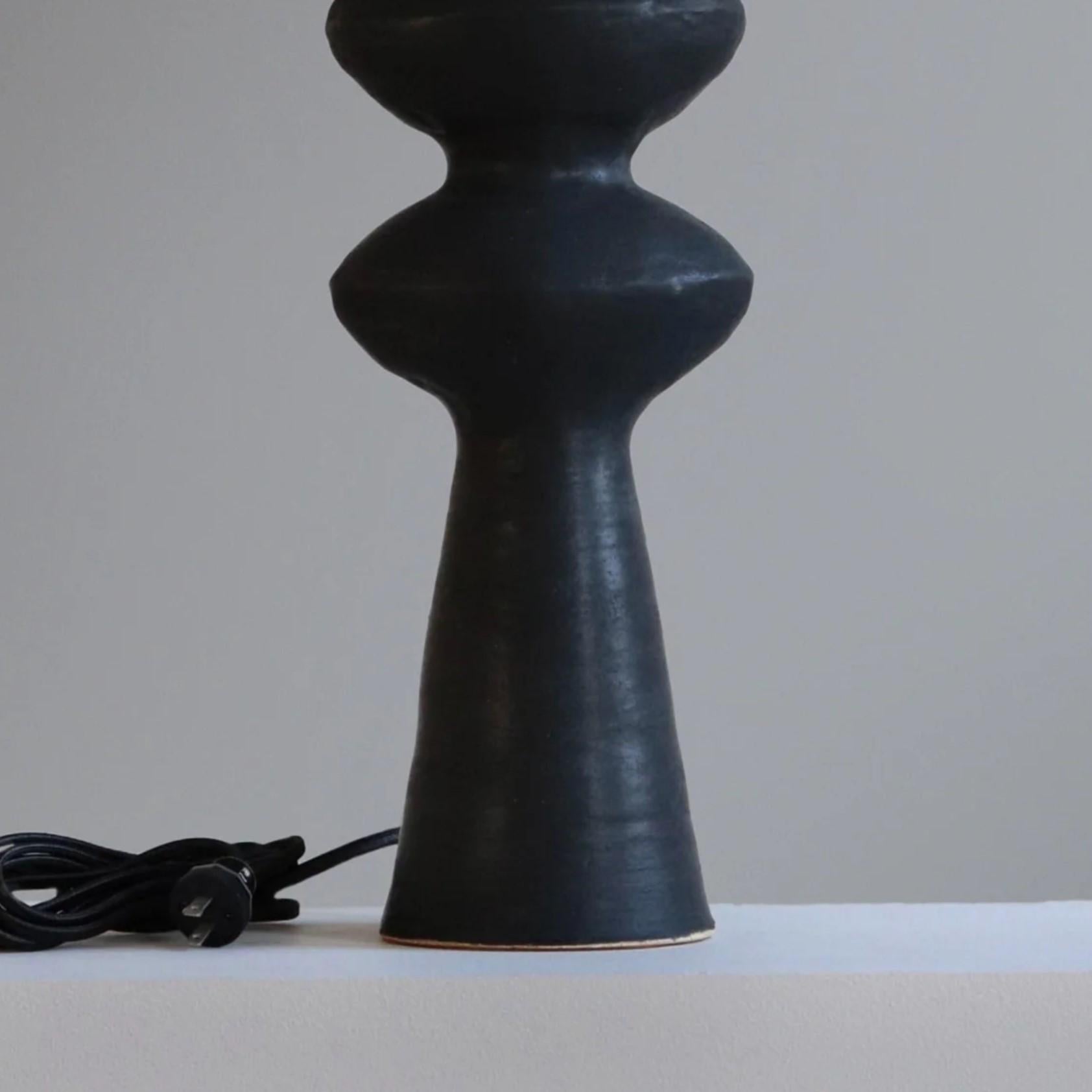 American Anthracite Pollux 32 Table Lamp by  Danny Kaplan Studio For Sale