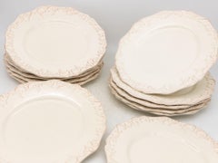 Anthropologie Stoneware Oval Dinner Plates, Set of 12, Portugal Circa 2007