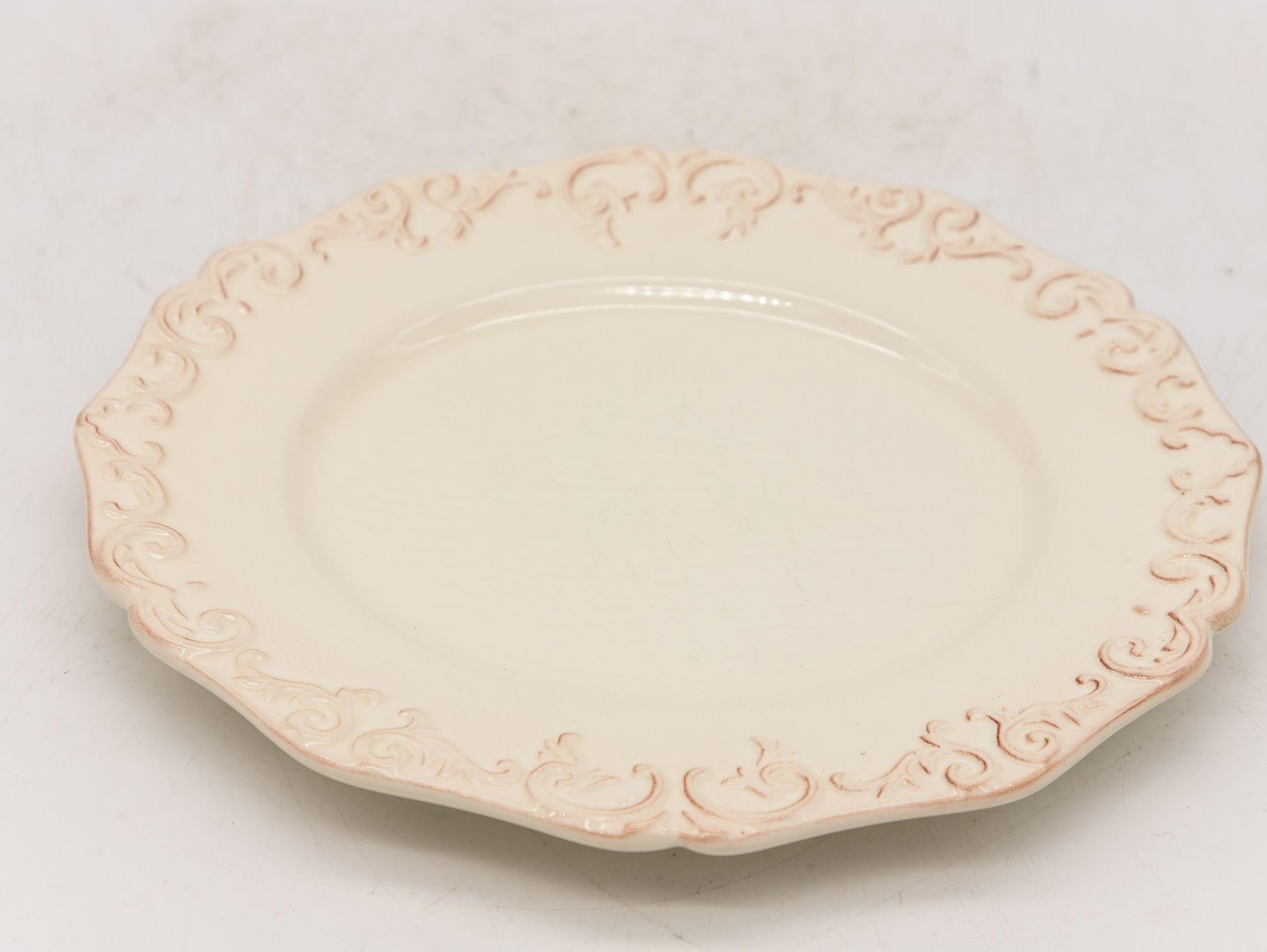 Platos ovalados de gres Anthropologie, Lote de 12, Portugal Circa 2007 Gres en venta