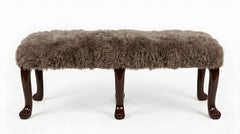 Anthropomorphic Bench In Alpaca Faux Fur with Custom RAL Lacquered Legs