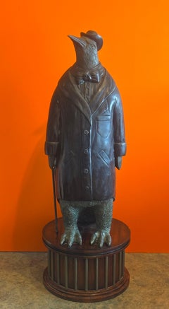 Anthropomorphic Bronze Penguin Gentleman Sculpture by Maitland Smith