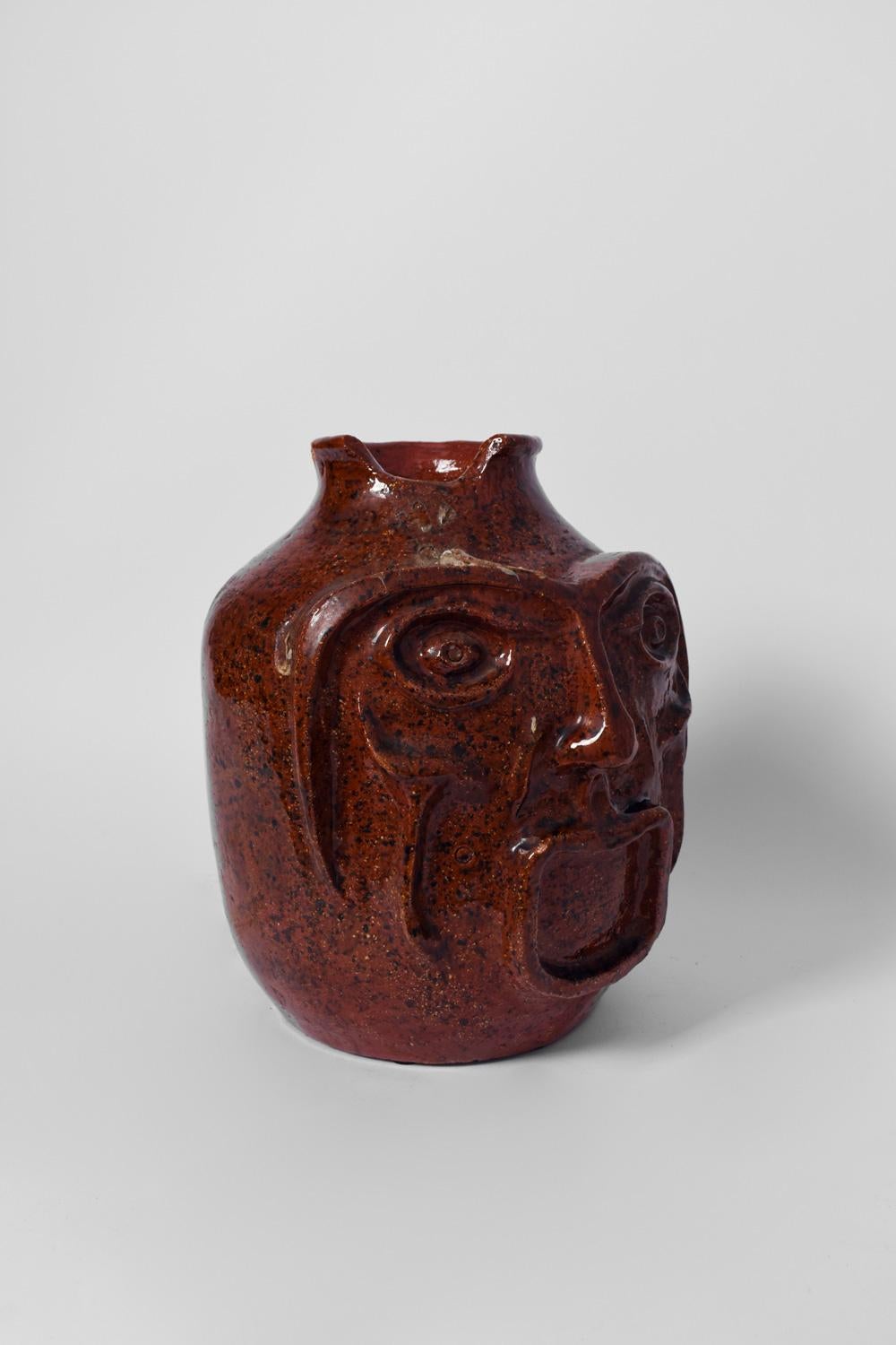 Anthropomorphic ceramic vase. France, 1960s