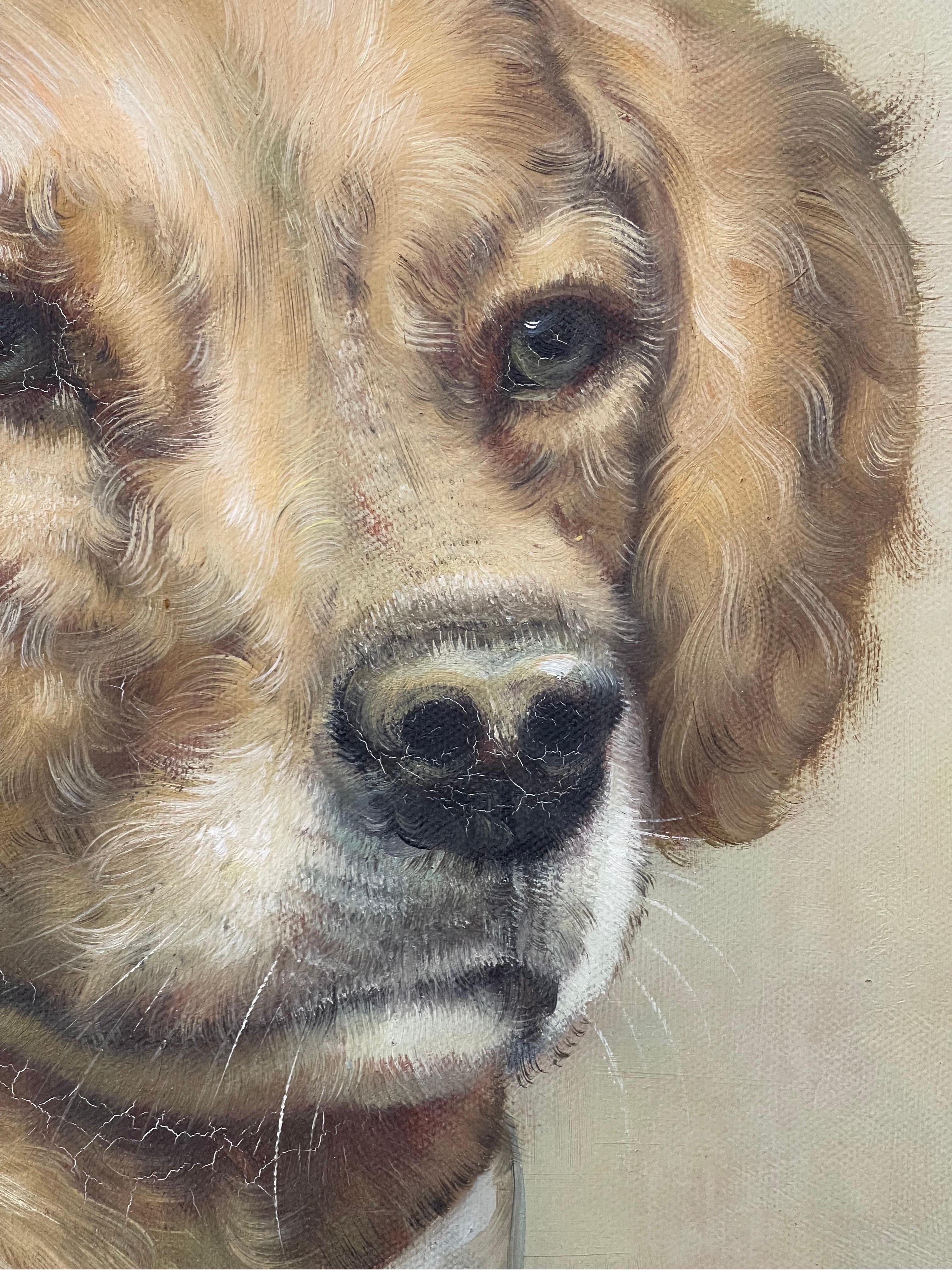 Anthropomorphic Golden Retriever Dog in Tuxedo, Acrylic on Canvas Painting 5