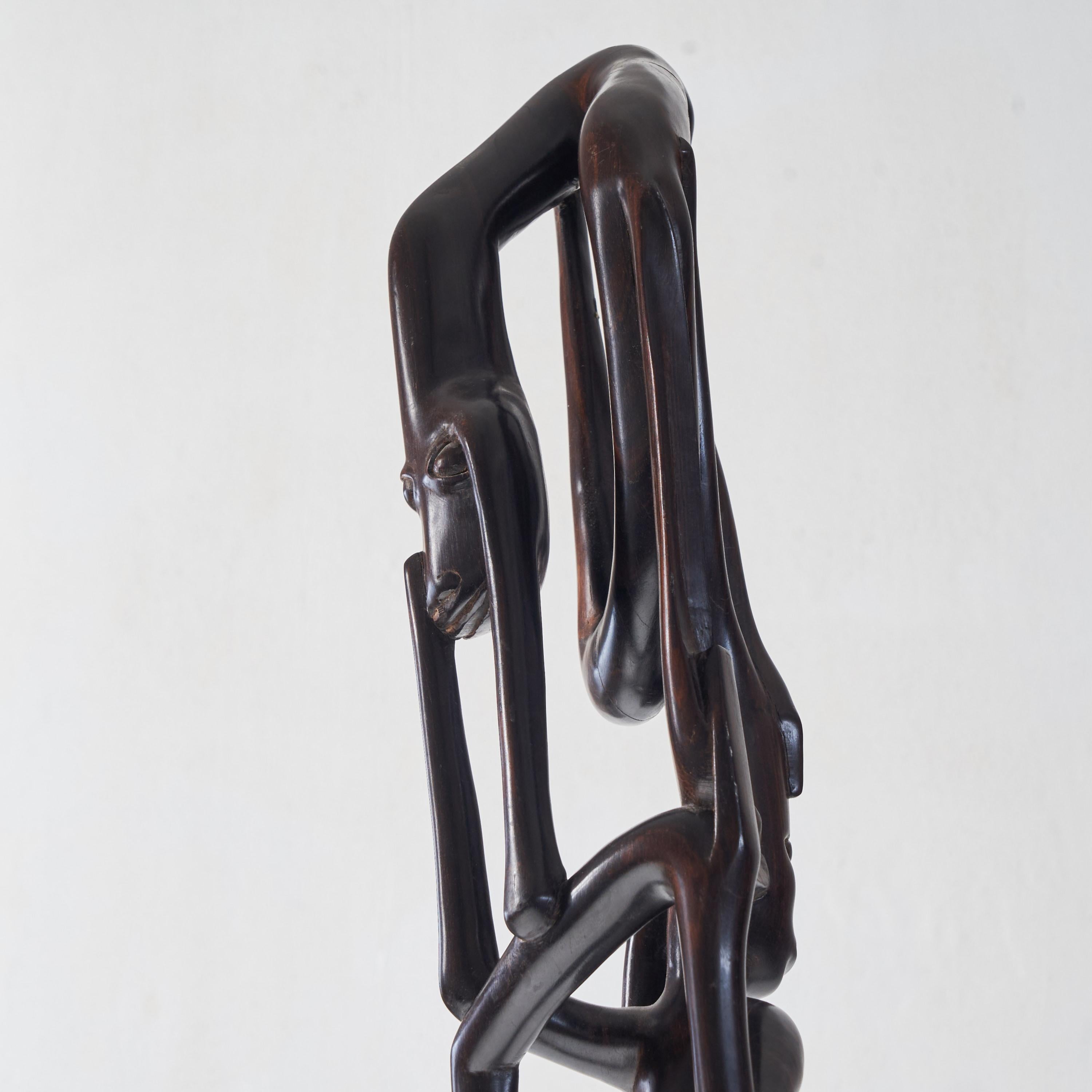 Tanzanian Anthropomorphic Modernist 'Makonde' Sculpture 1950s For Sale