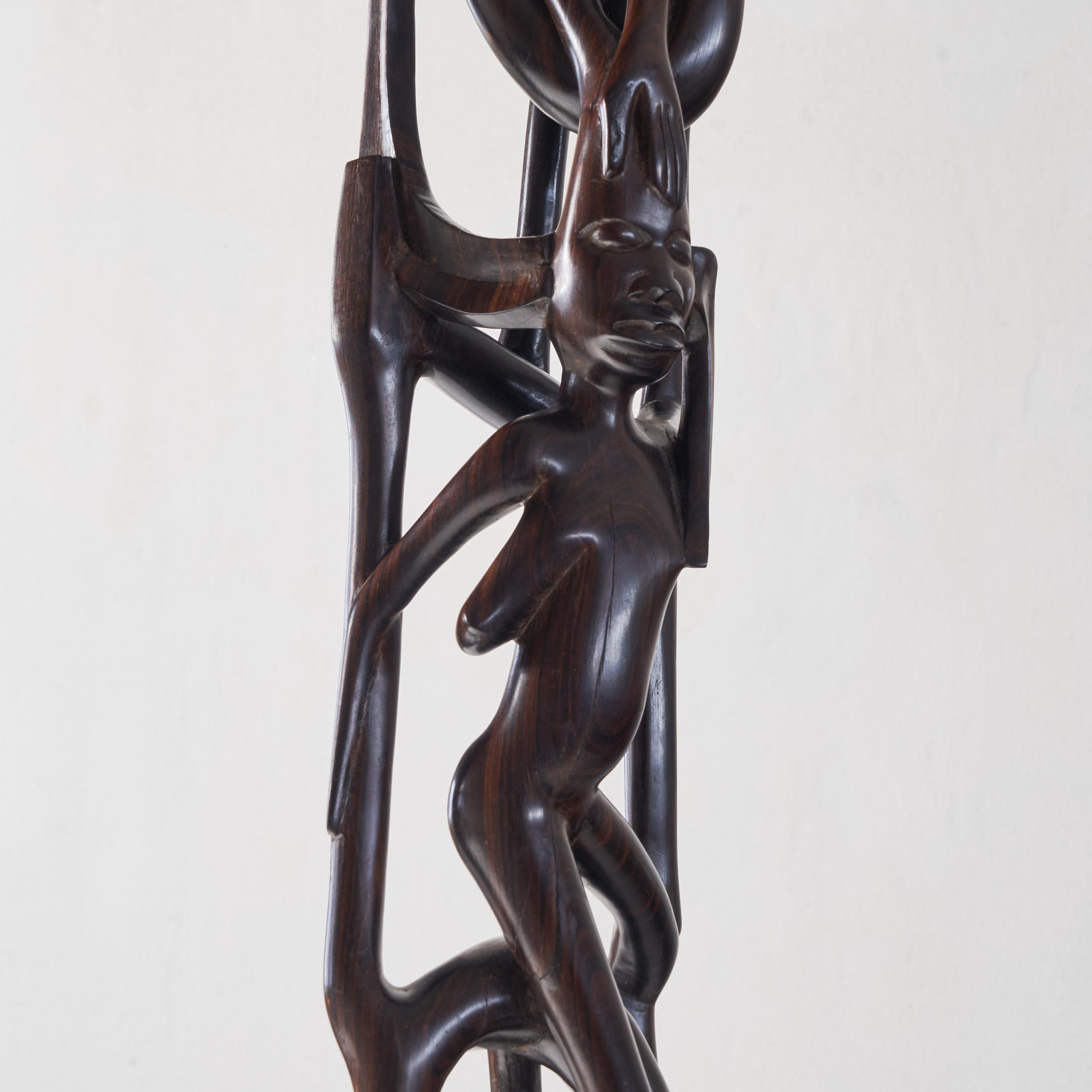 20th Century Anthropomorphic Modernist 'Makonde' Sculpture 1950s For Sale