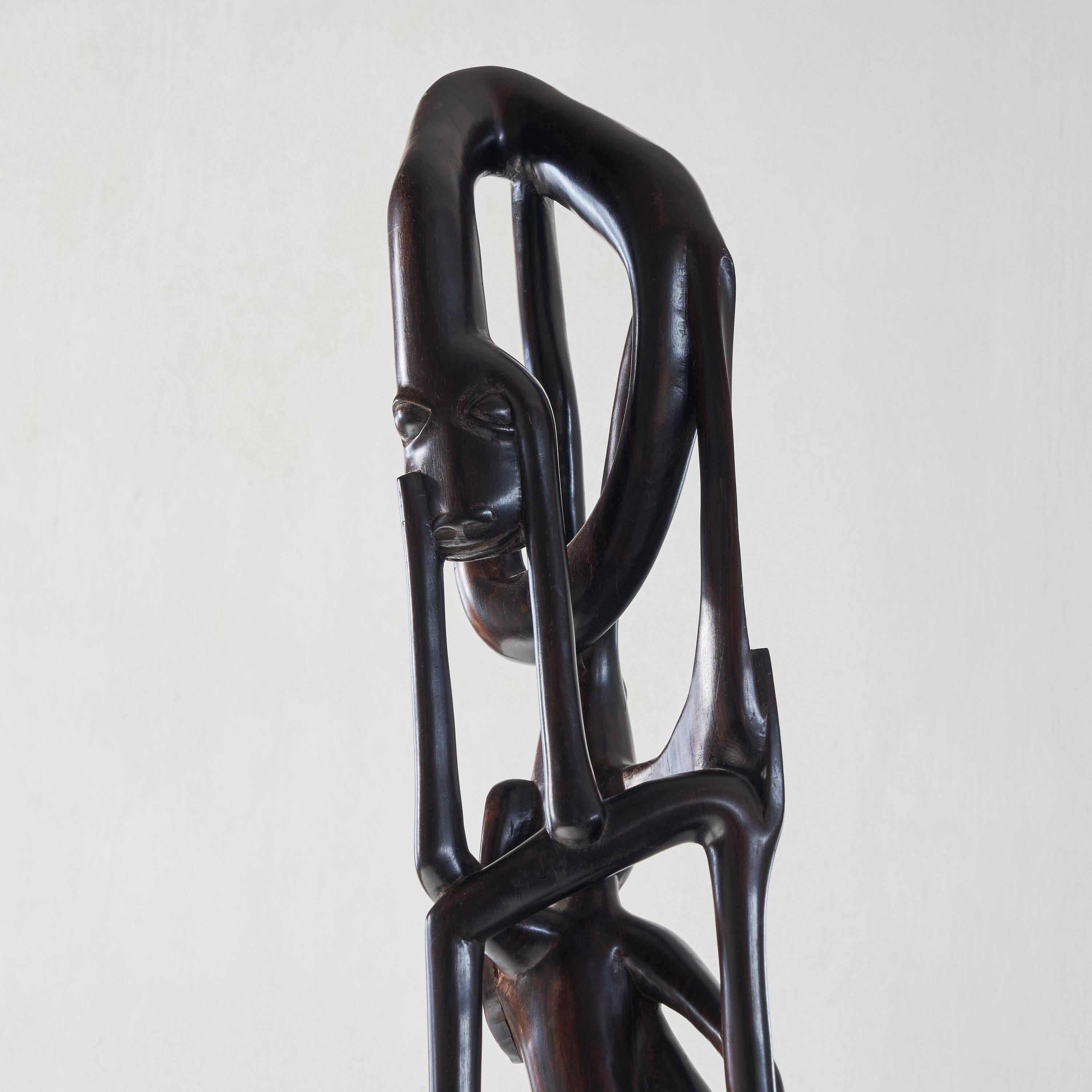 Anthropomorphic Modernist 'Makonde' Sculpture 1950s For Sale 1