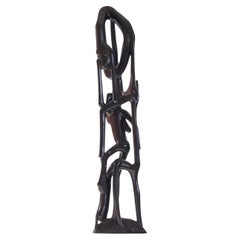 Anthropomorphe modernistische "Makonde"-Skulptur 1950er Jahre