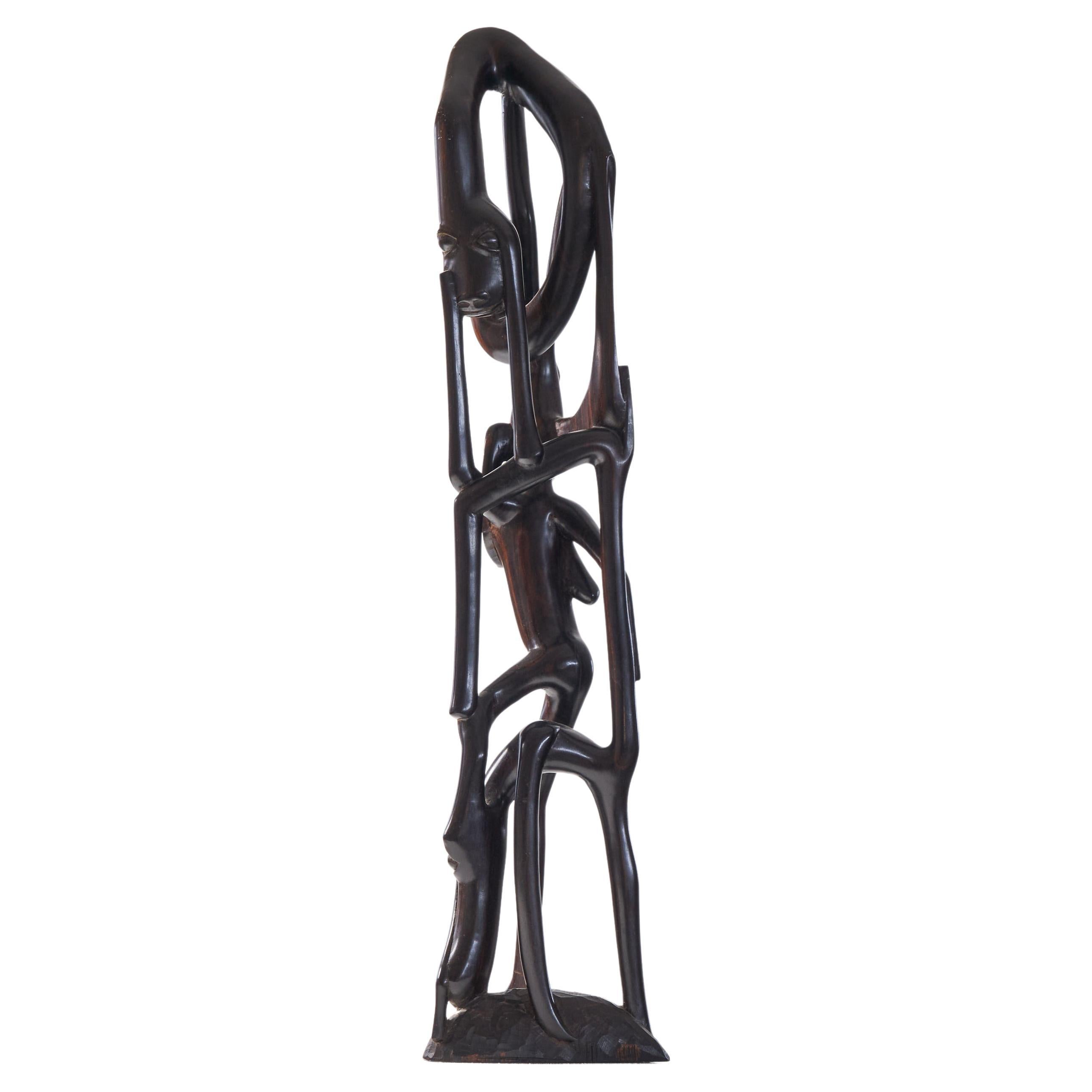 Anthropomorphic Modernist 'Makonde' Sculpture 1950s For Sale