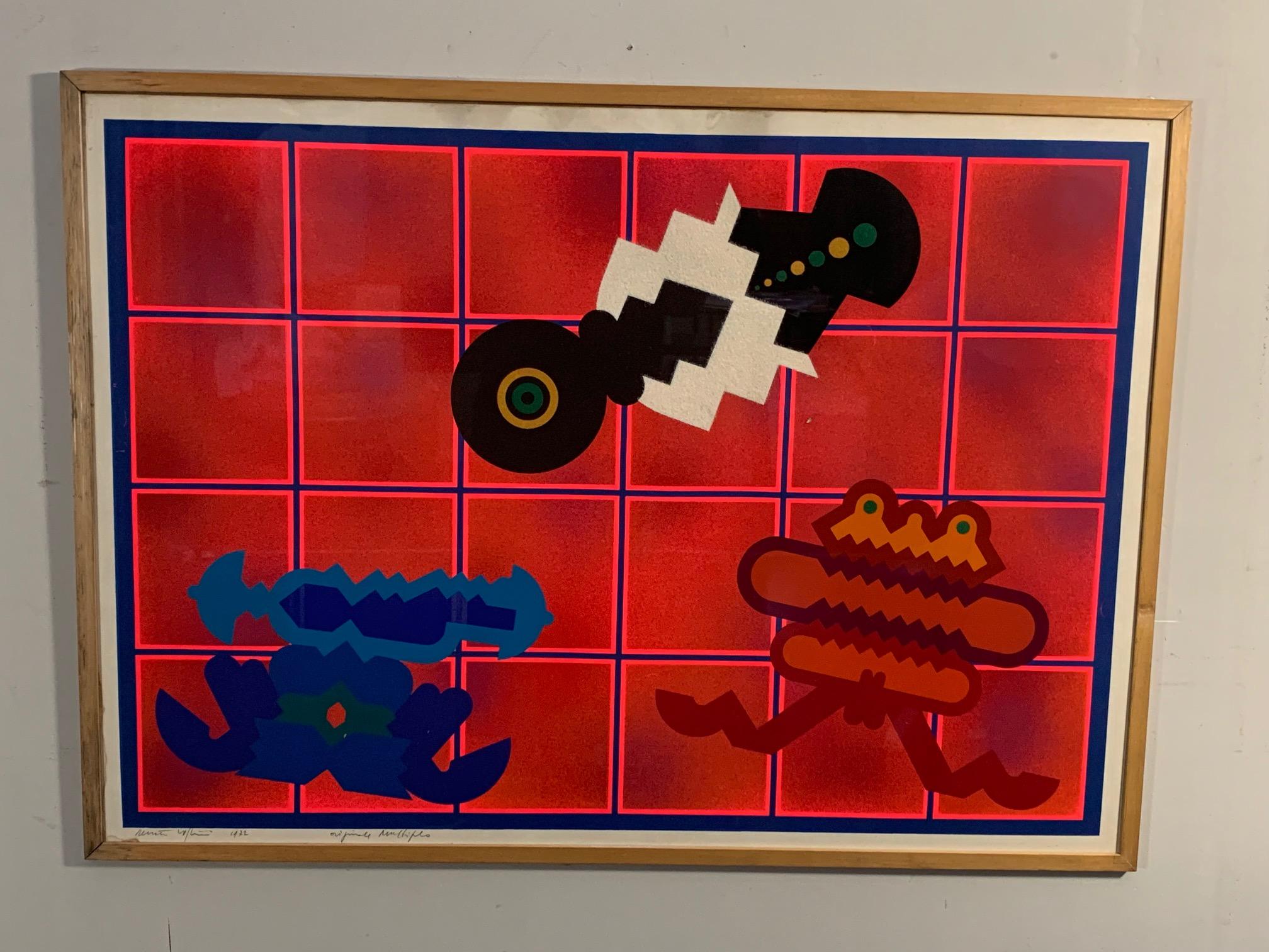 Fine XX secolo Poster antropomorfo di Renato Volpini, 1972 in vendita