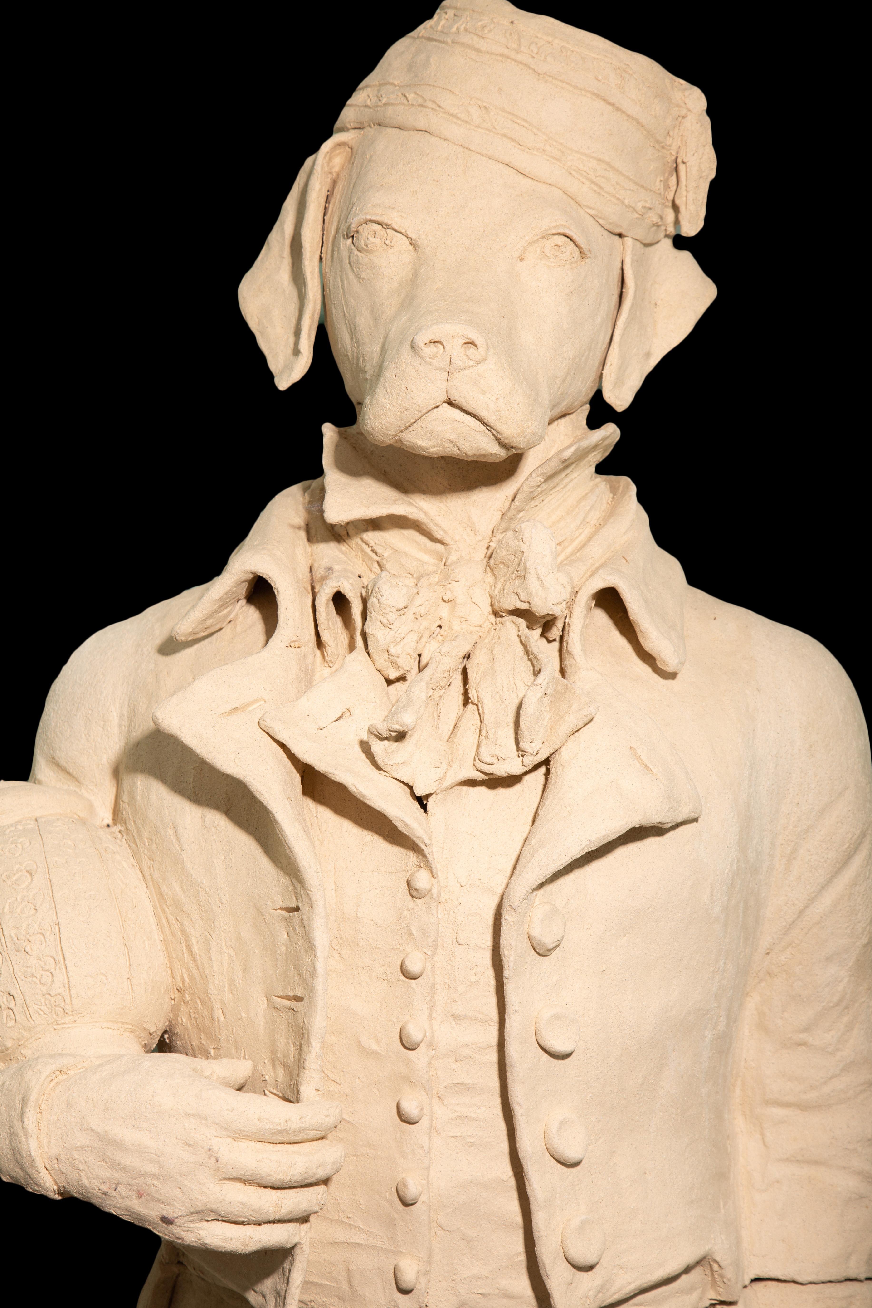 Terracotta anthropomorphe d'un chien debout Neuf - En vente à New York, NY