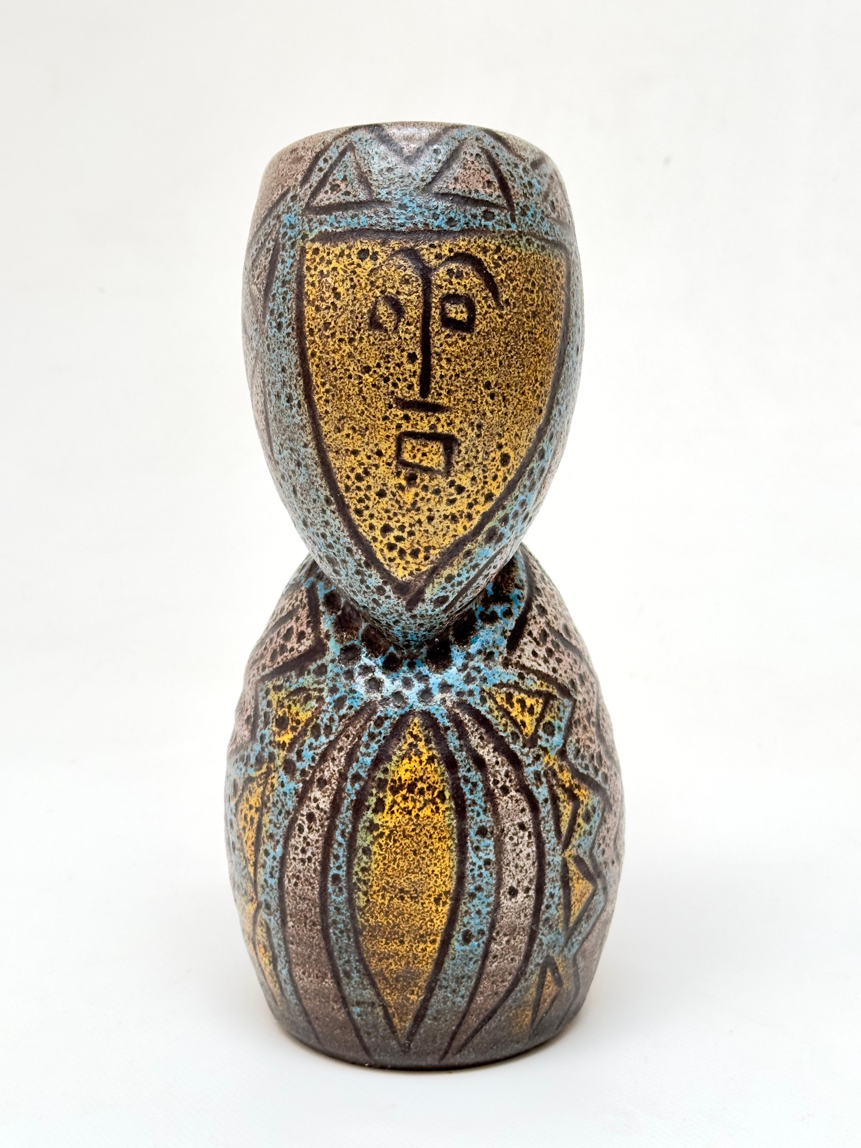 Vaso antropomorfo, Accolay, Francia 1960 ca. In condizioni buone in vendita a St Ouen, FR