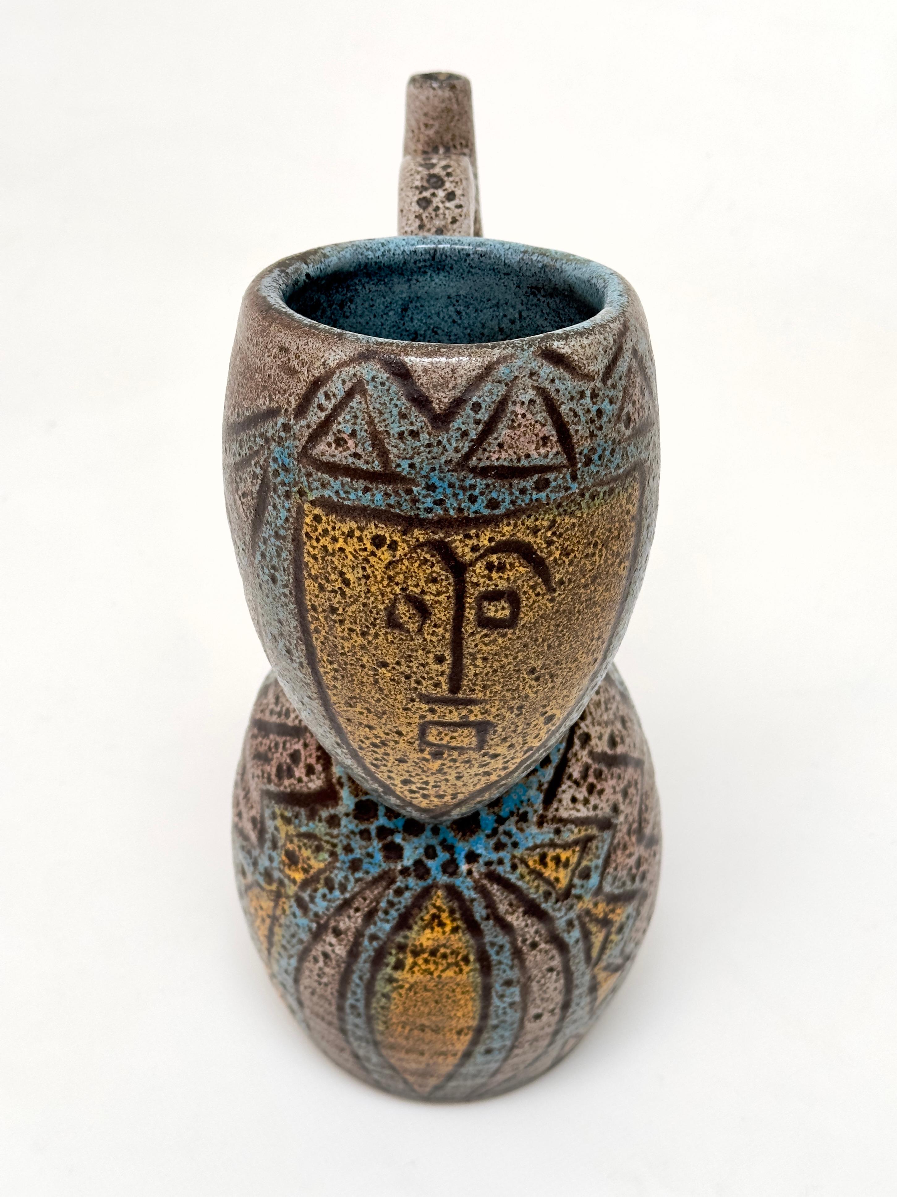 Ceramica Vaso antropomorfo, Accolay, Francia 1960 ca. in vendita