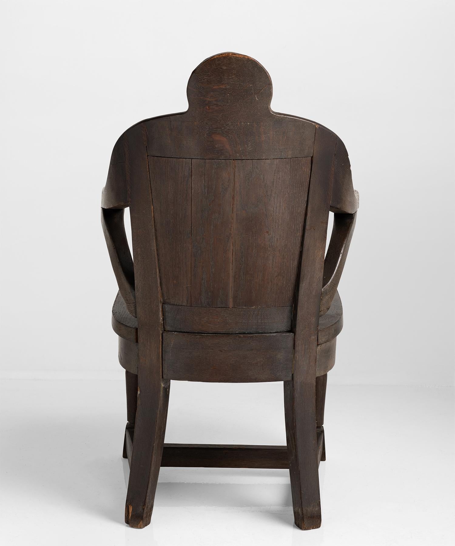 Anthropomorphismus-Stühle von J.B. Vansciver Co (Eichenholz)