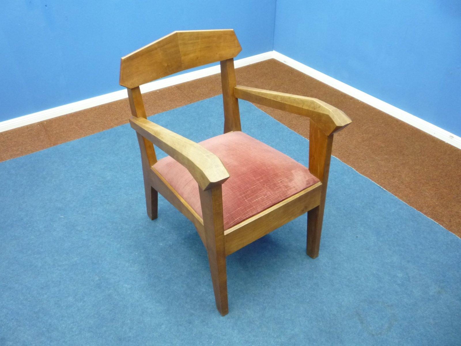 Walnut Anthroposophical Chair by Siegfried Pütz Germany 1920s For Sale