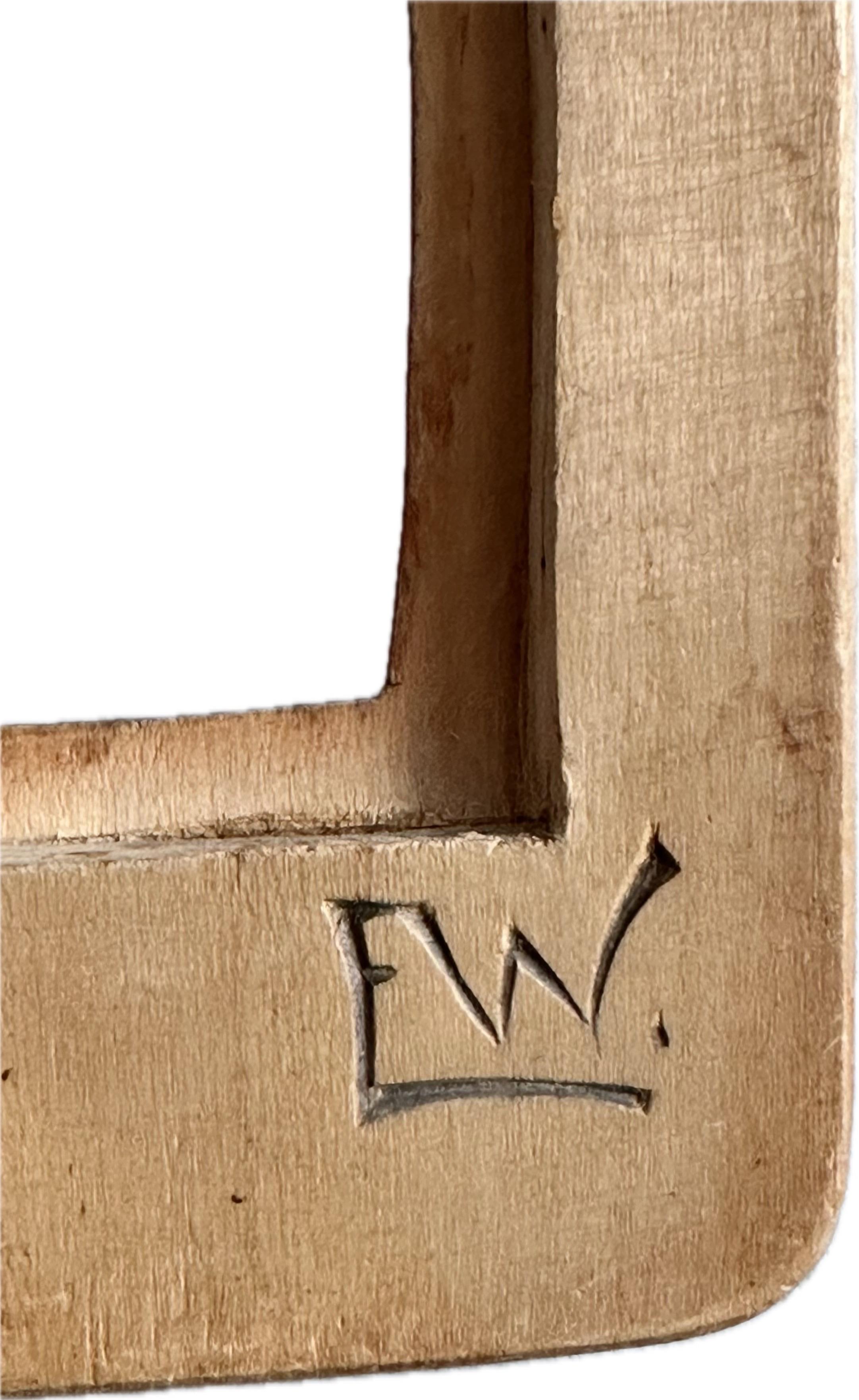 Early 20th Century Anthroposophical Frame, Monogrammed, 1920-30s, Rufolf Steiner, Dornach Design. For Sale