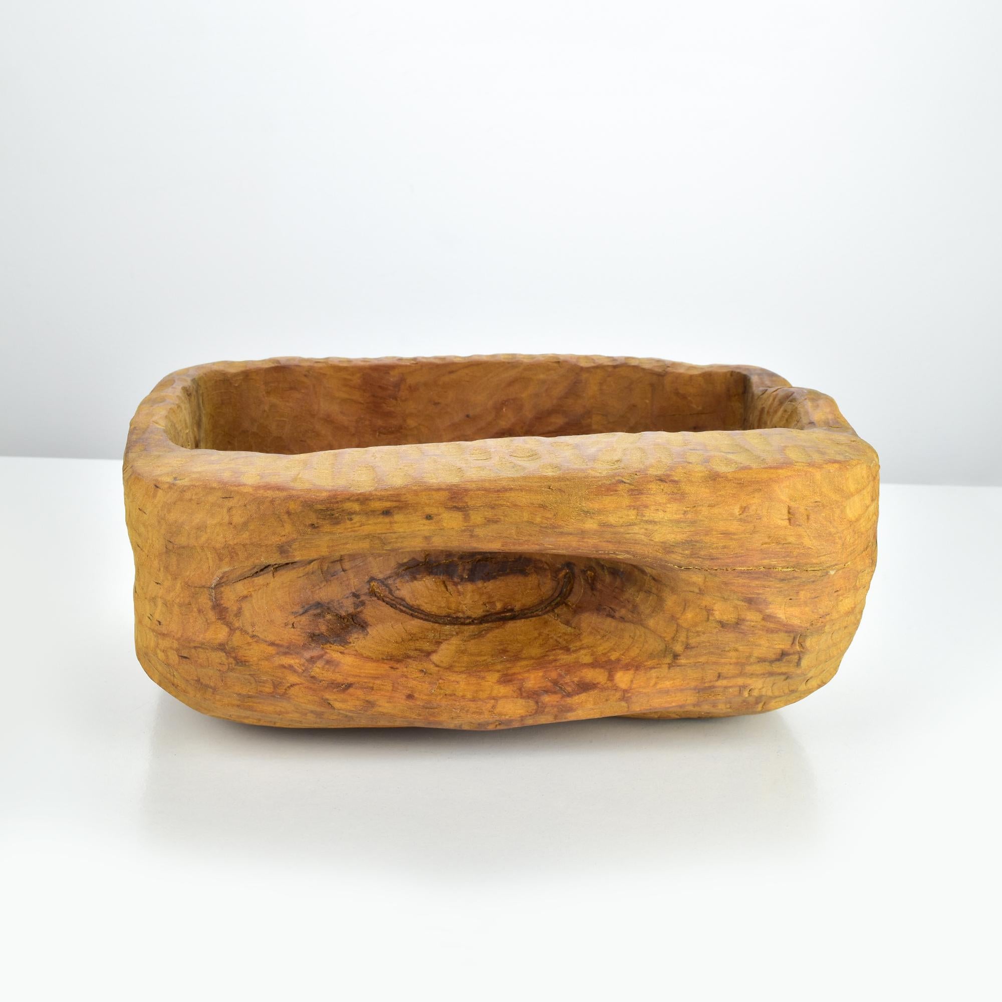 Anthroposophische Rudolf Steiner Schule Schale Catch All Chip geschnitzt Holz Wabi Sabi im Zustand „Gut“ im Angebot in Bad Säckingen, DE