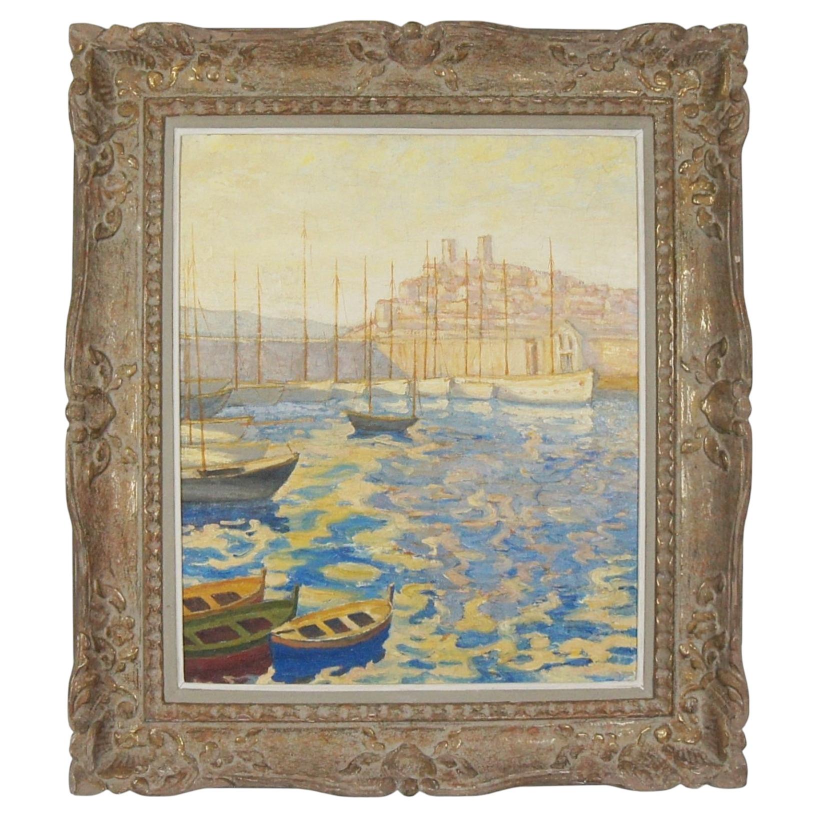 'Antibes from the Harbour' Circa 1920