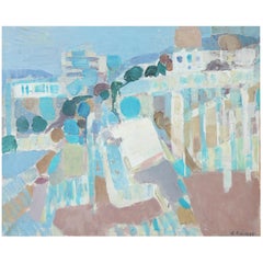 "Antibes" Oil on Canvas by G. Bolin