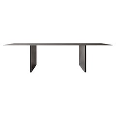 Antic Studio Contemporary Twin Leg Dining Table – Aluminium